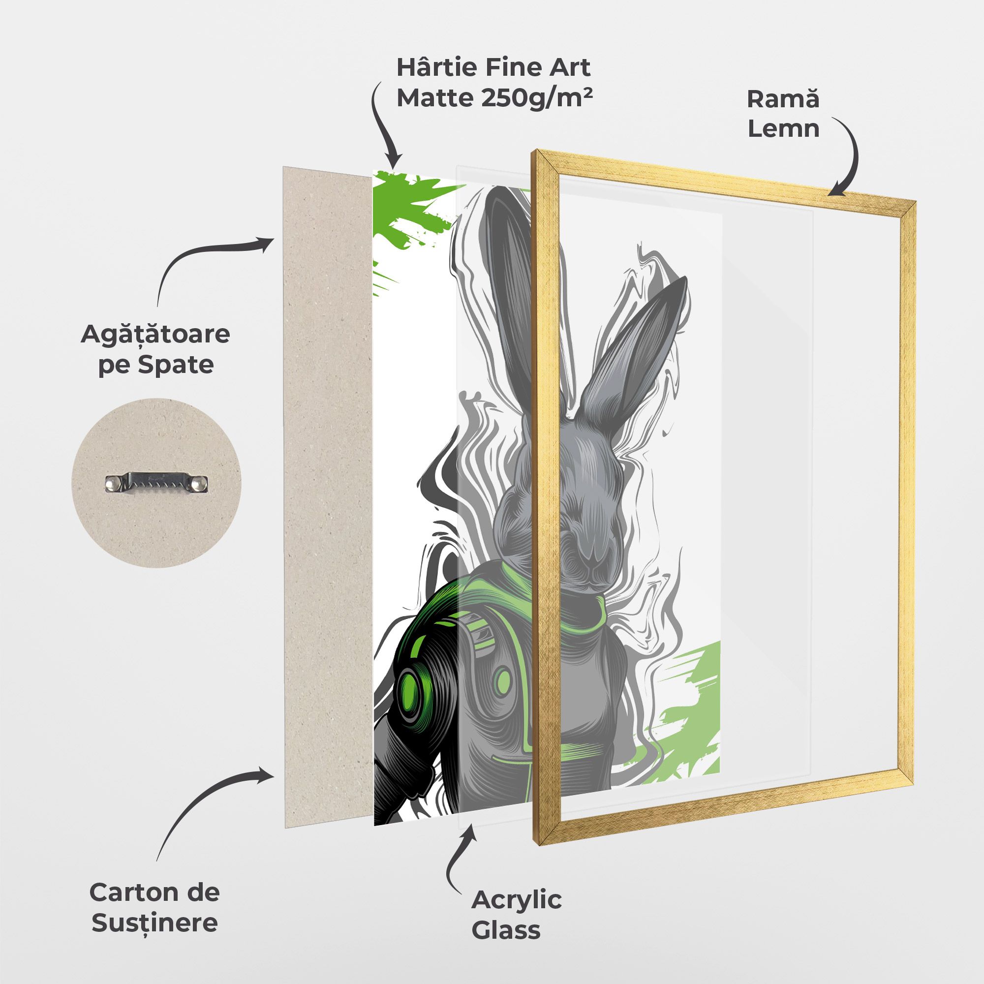 Cyborg Green Bunny mockup 1