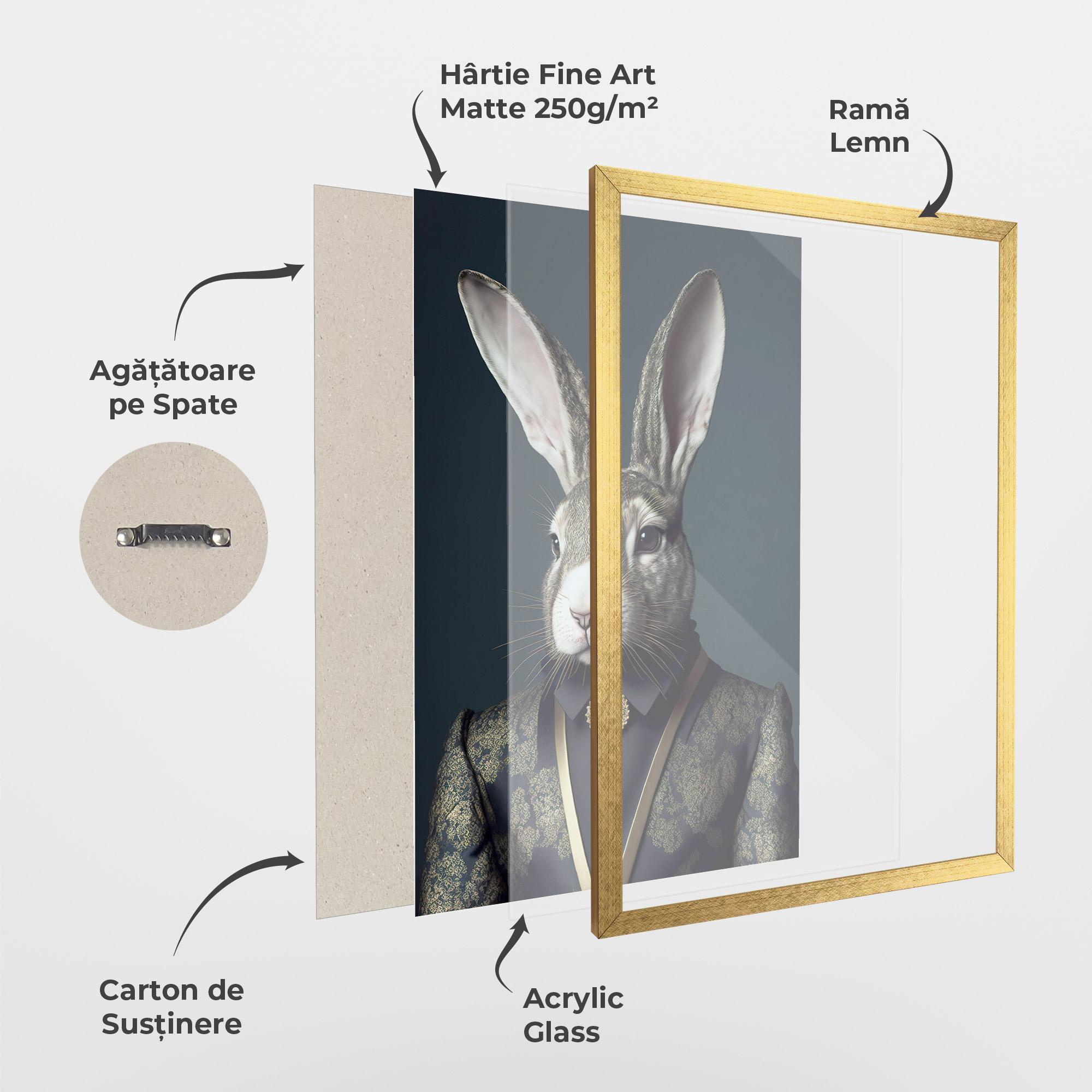 Poster Înrămat Elegant Rabbit mockup 1