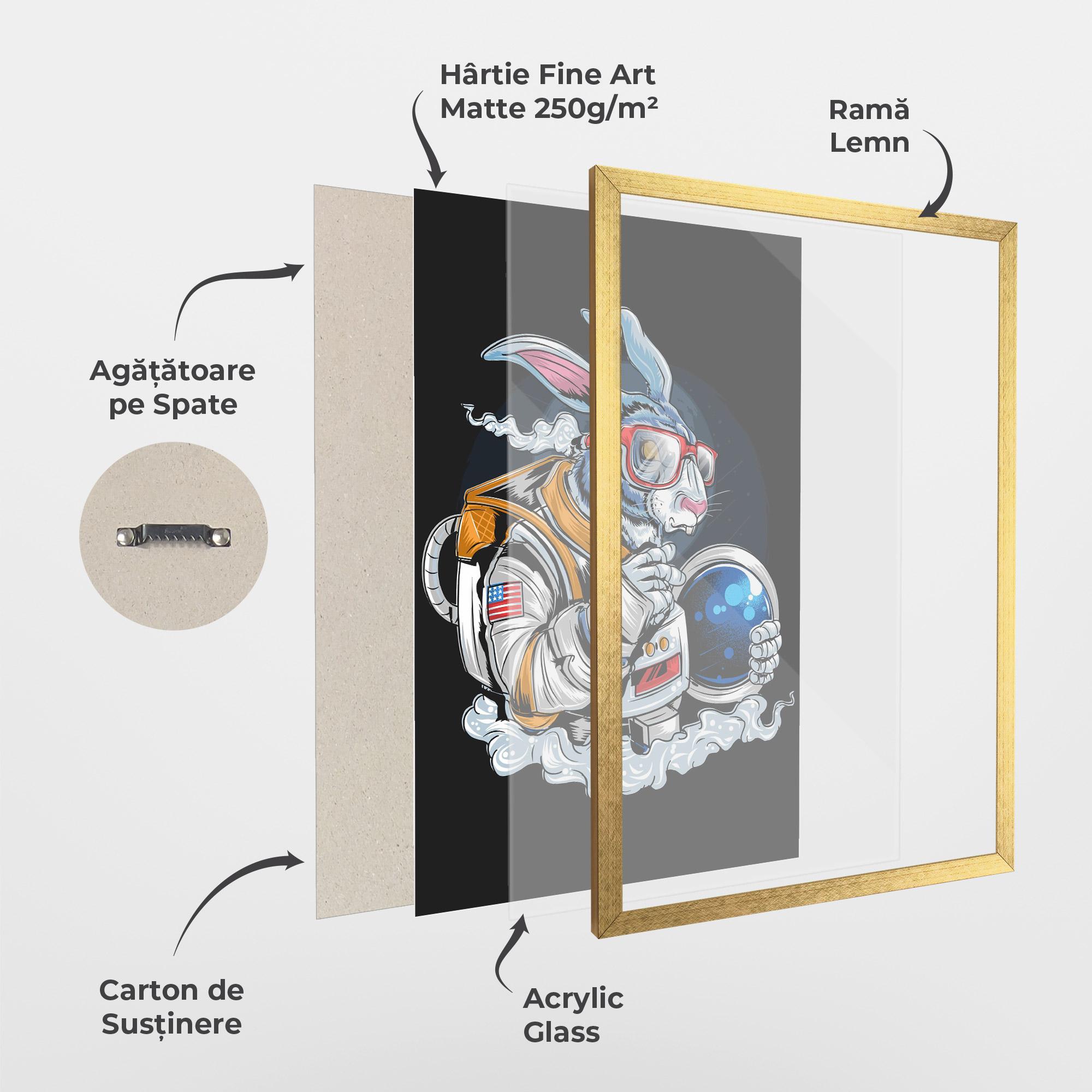 Poster Înrămat Moon Bunny mockup 1