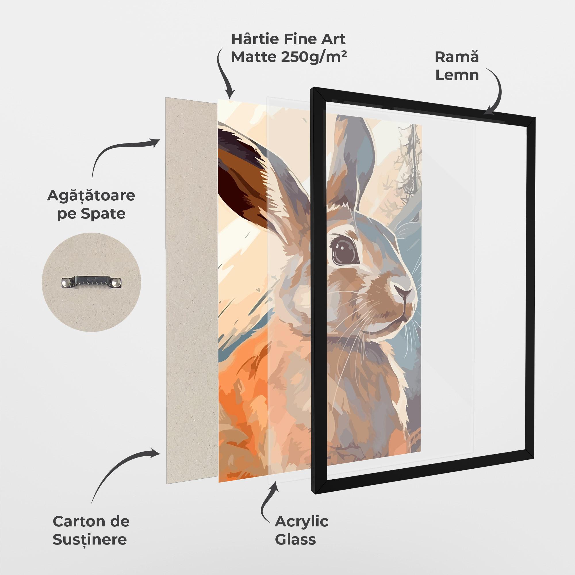 Poster Înrămat Anime Rabbit mockup 1