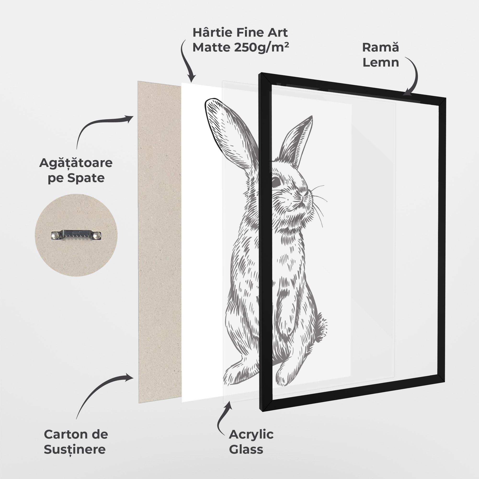 Poster Înrămat Cute Bunny mockup 1