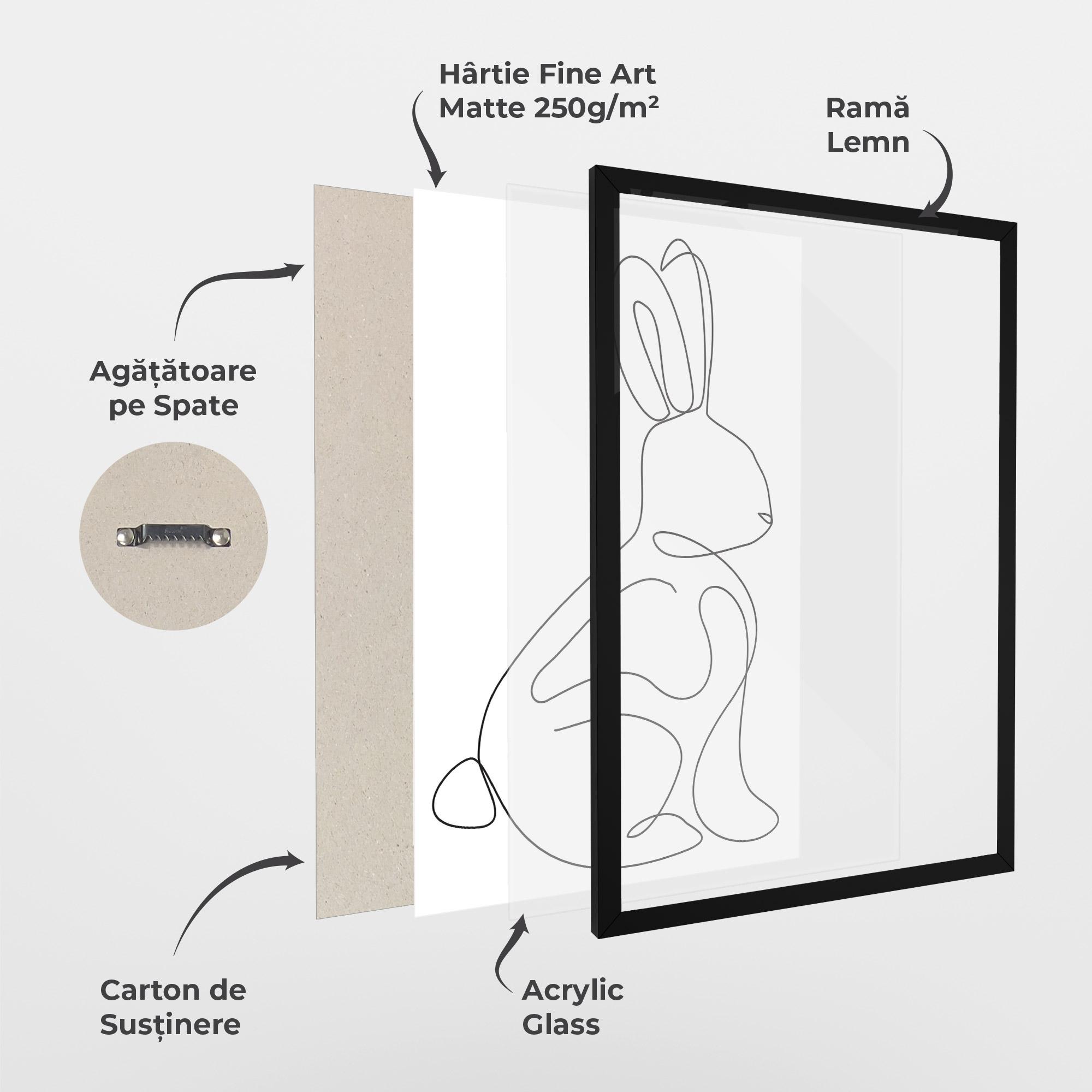 Poster Înrămat Cute Rabbit mockup 1