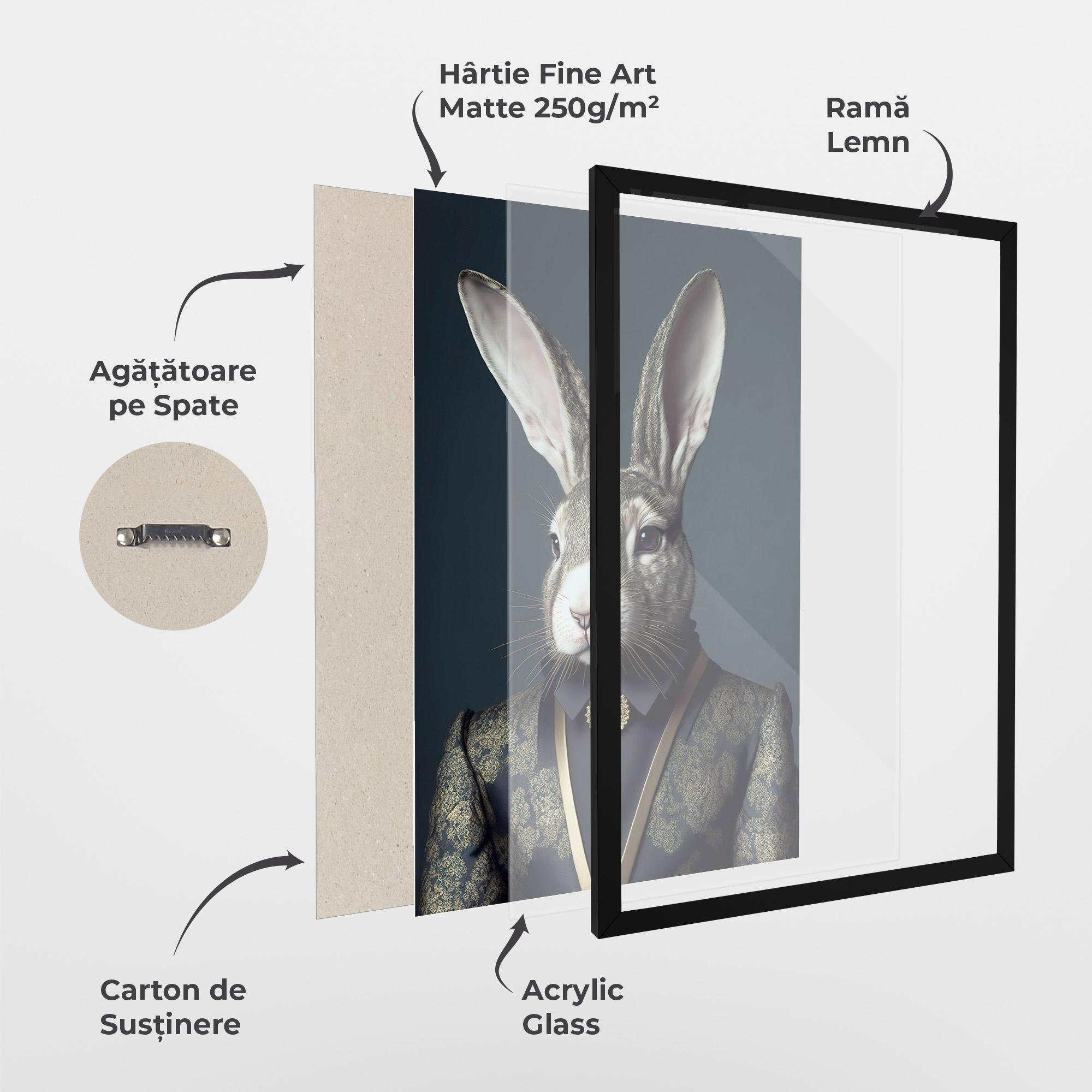 Poster Înrămat Elegant Rabbit mockup 1