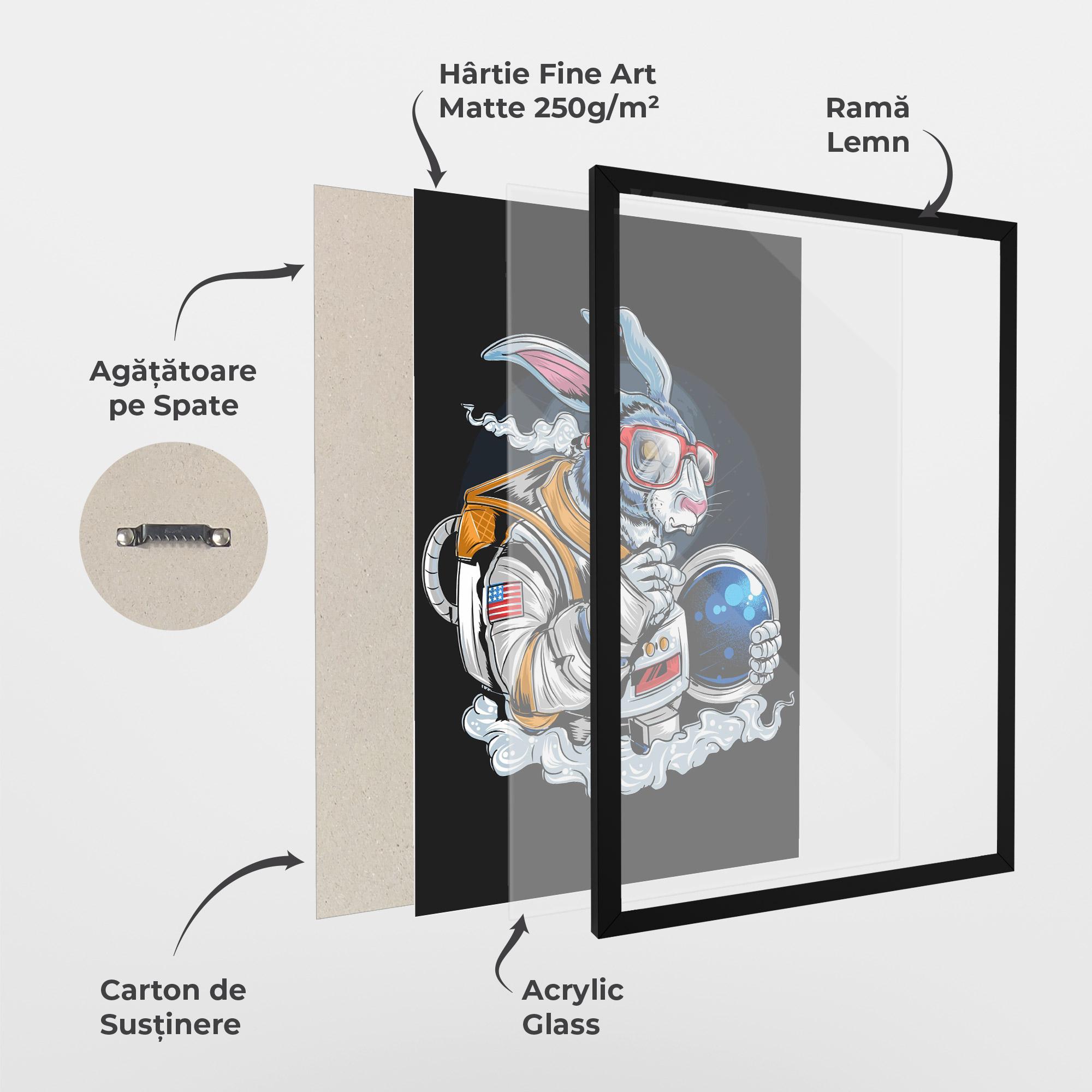 Poster Înrămat Moon Bunny mockup 1