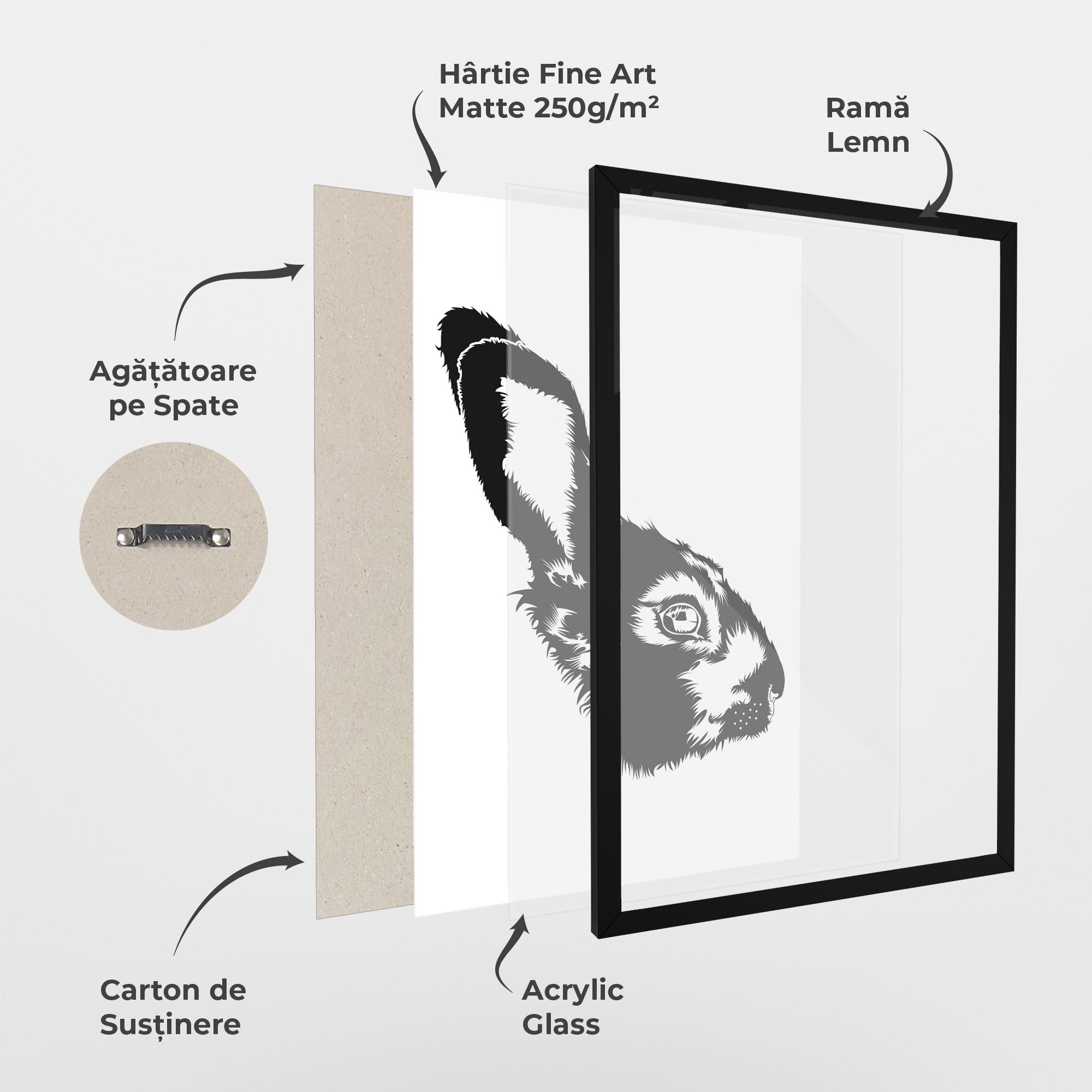Poster Înrămat Rabbit Head mockup 1