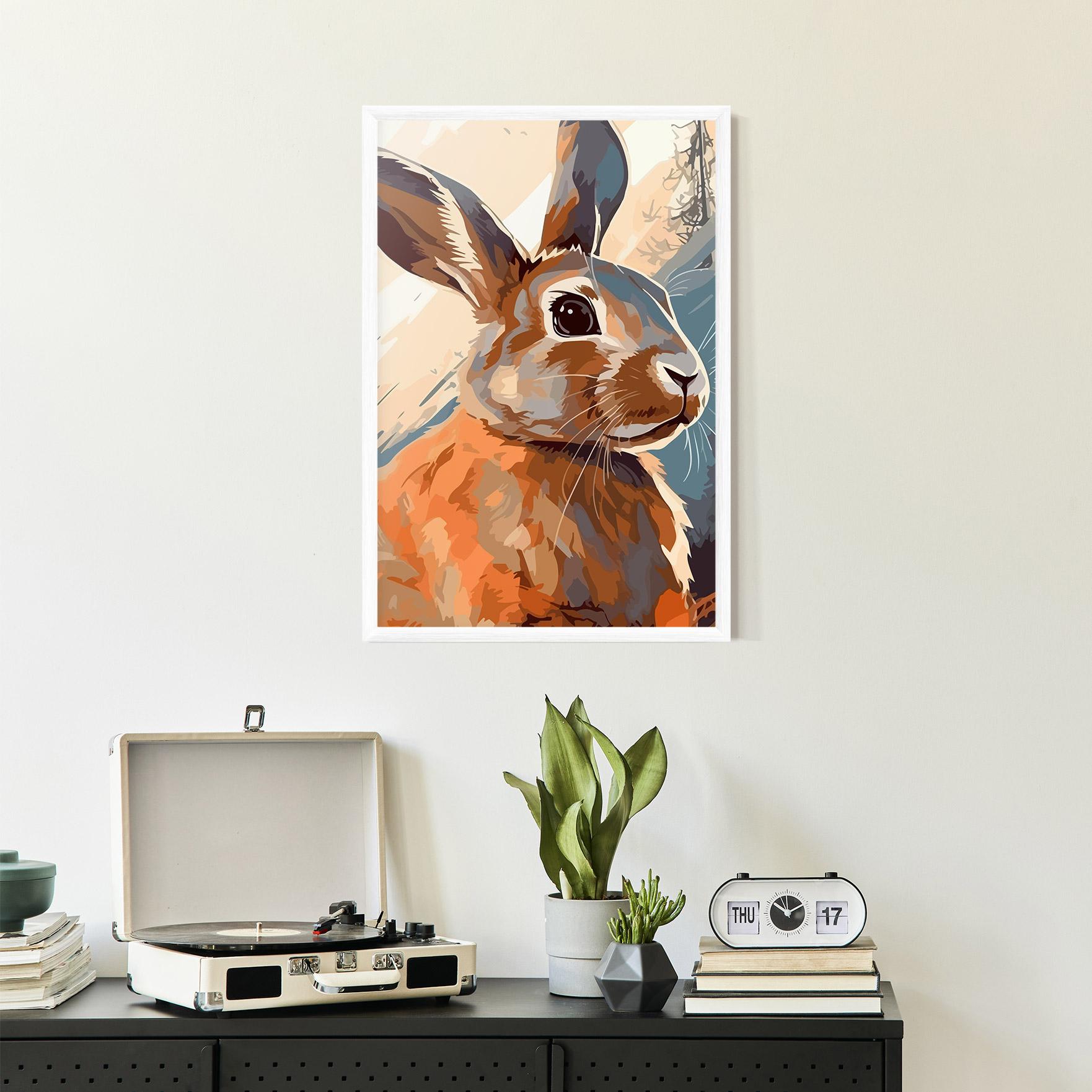 Poster Înrămat Anime Rabbit mockup 2