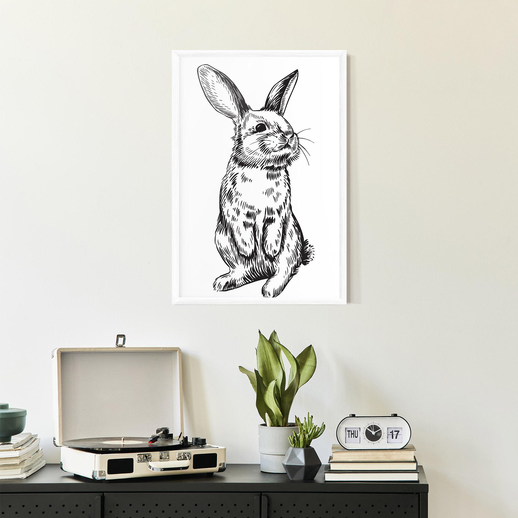 Poster Înrămat Cute Bunny mockup 2