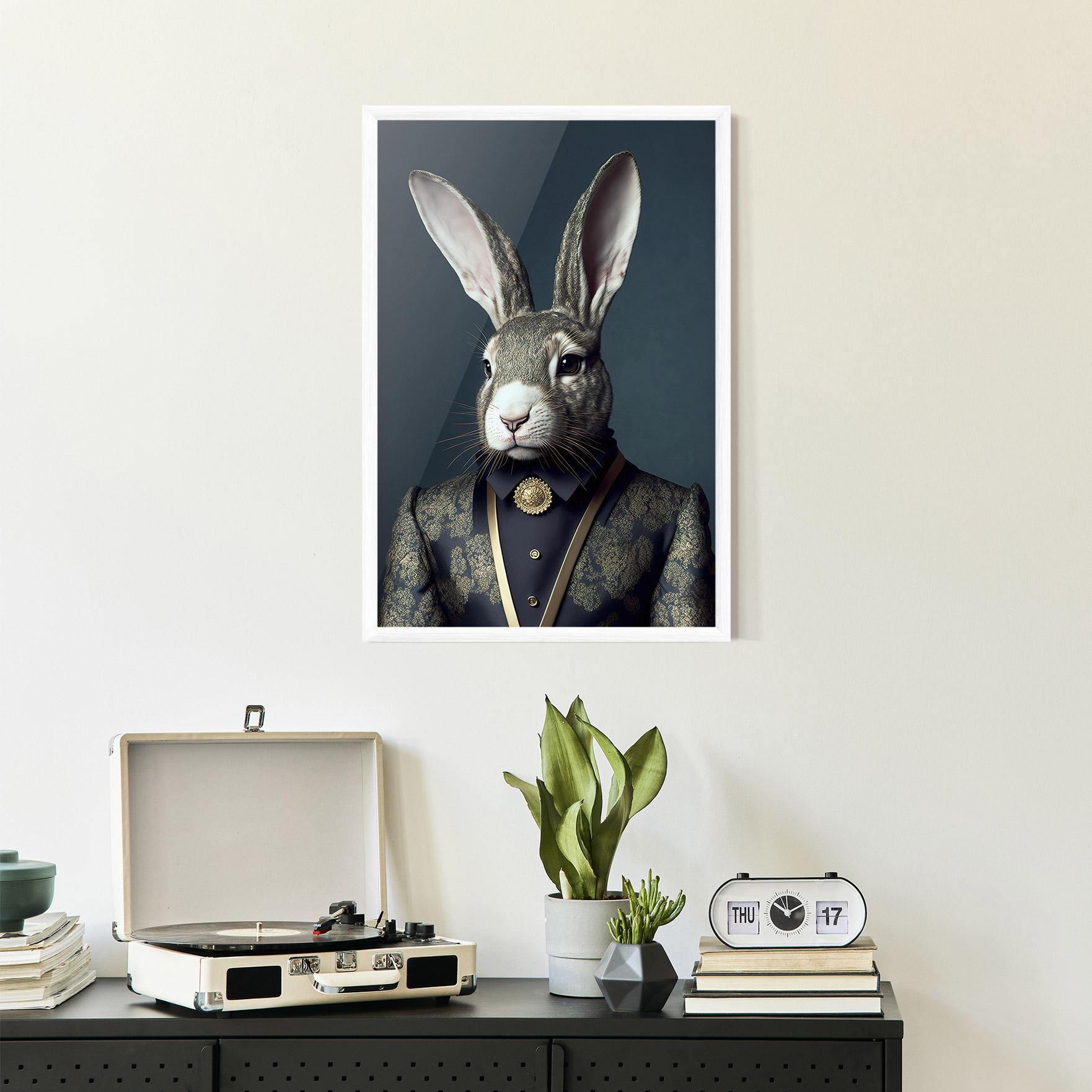 Poster Înrămat Elegant Rabbit mockup 2