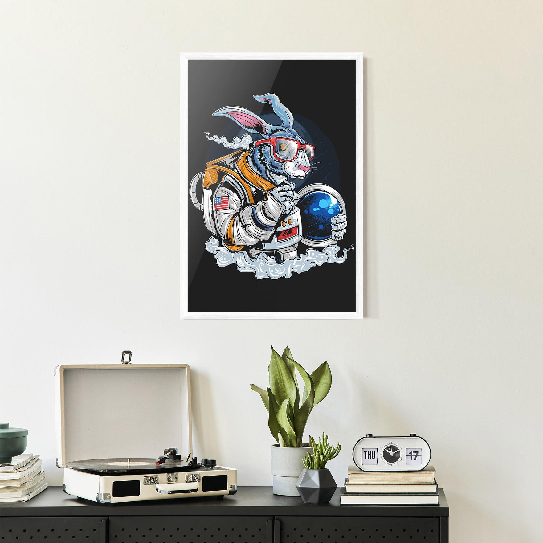 Poster Înrămat Moon Bunny mockup 2