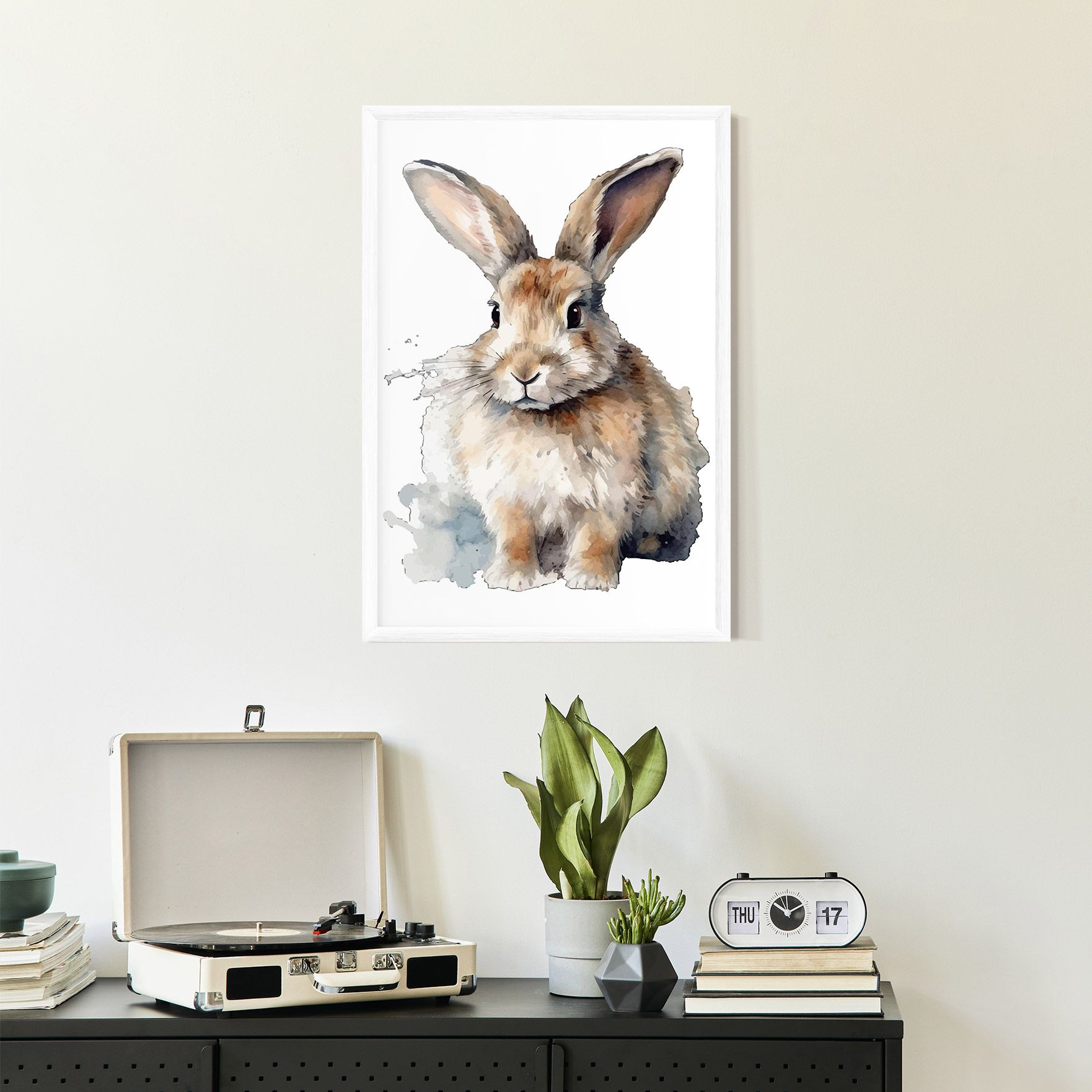Watercolor Cute Bunny mockup 2