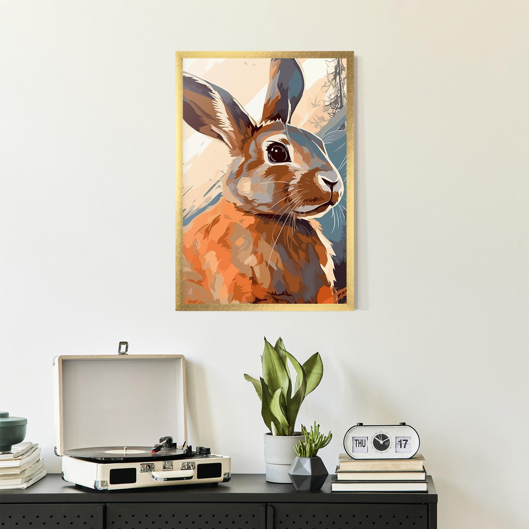 Poster Înrămat Anime Rabbit mockup 2