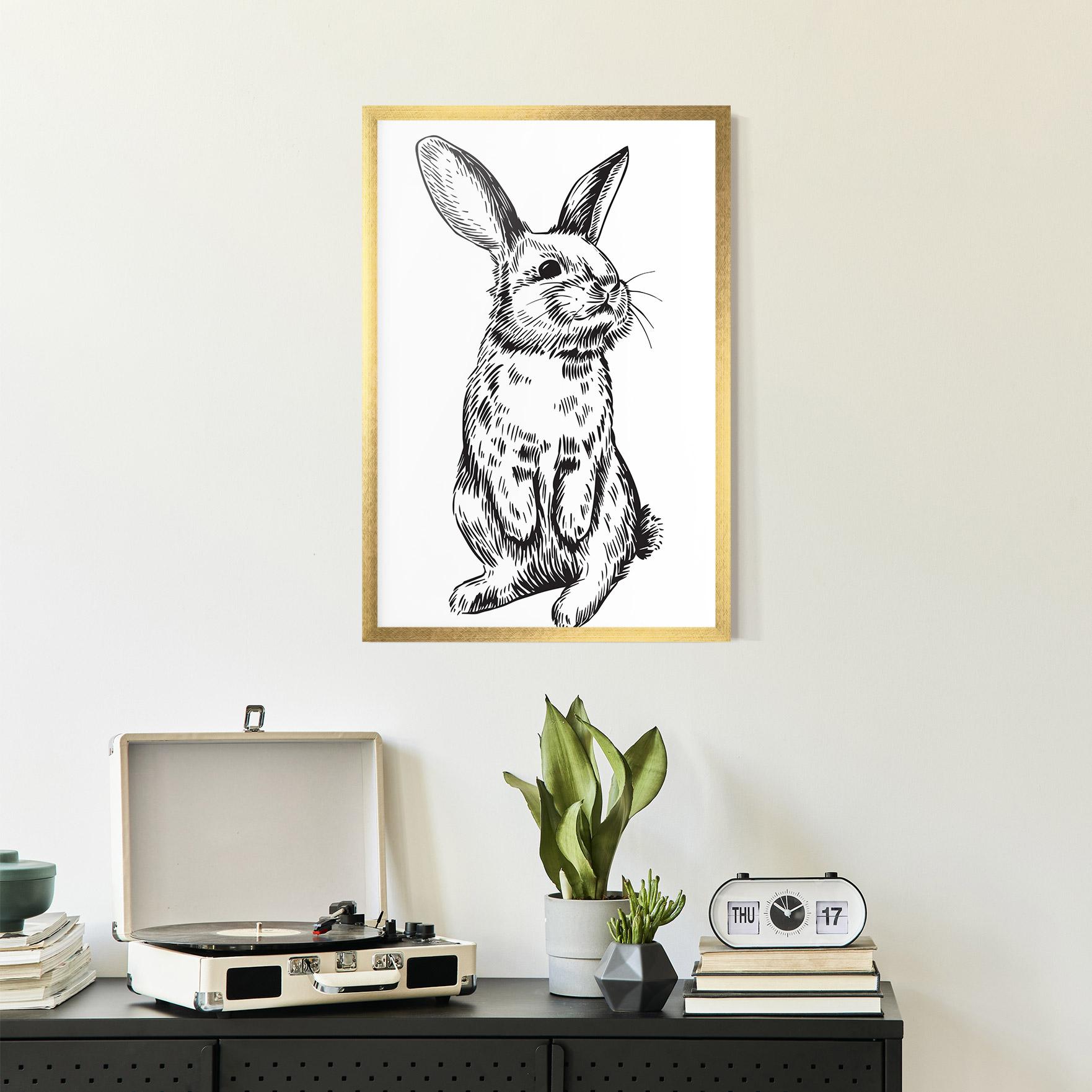 Poster Înrămat Cute Bunny mockup 2