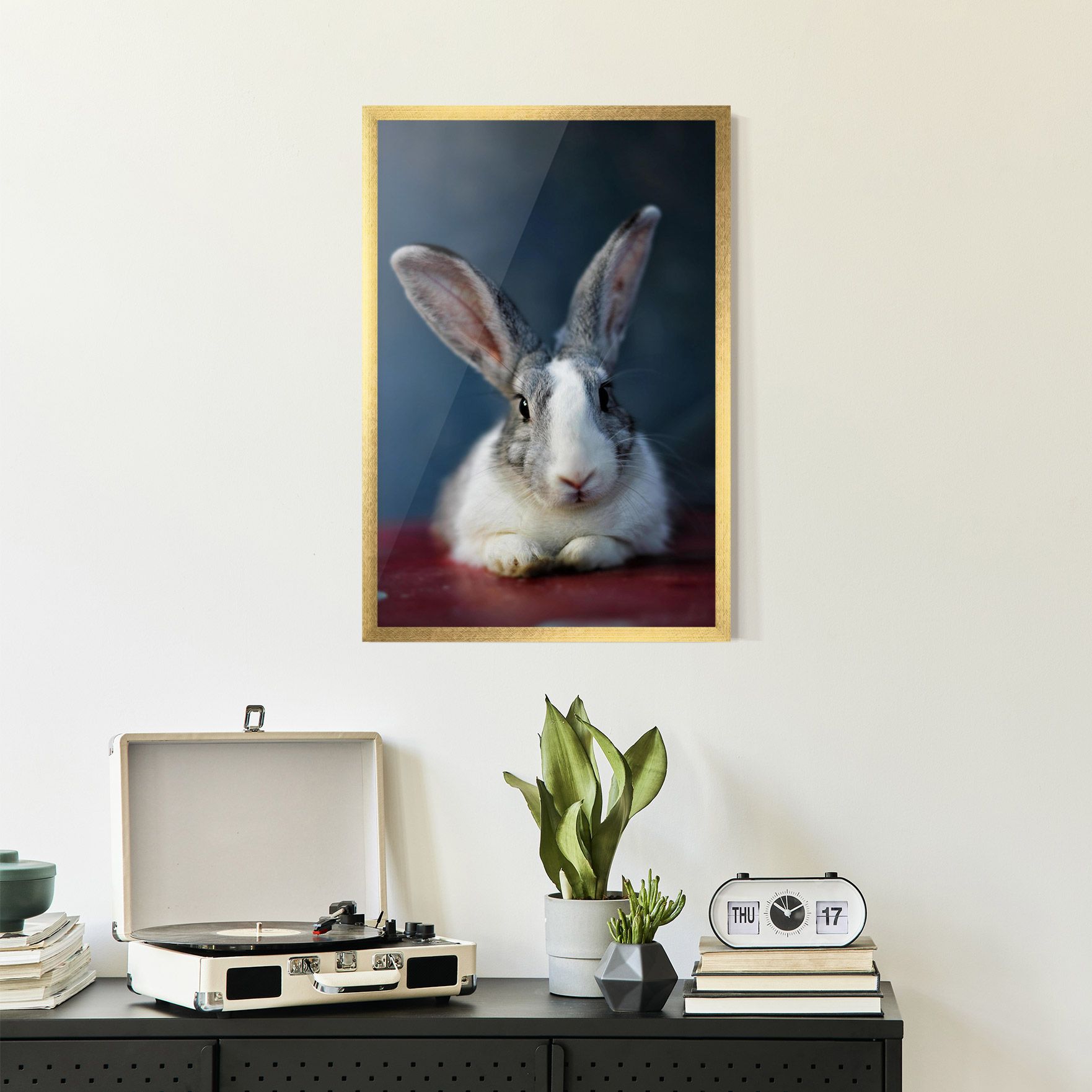 Cute Grey Bunny mockup 2
