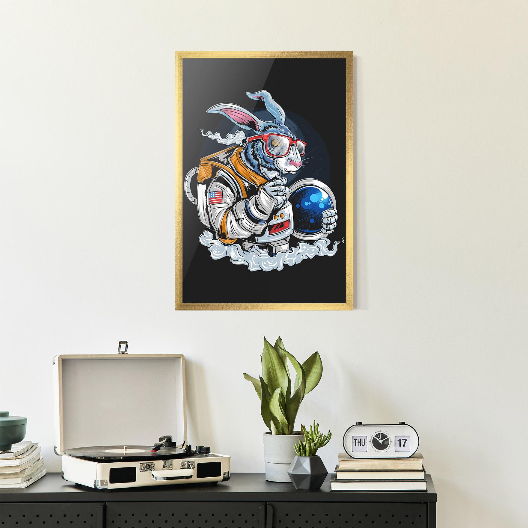 Poster Înrămat Moon Bunny mockup 2