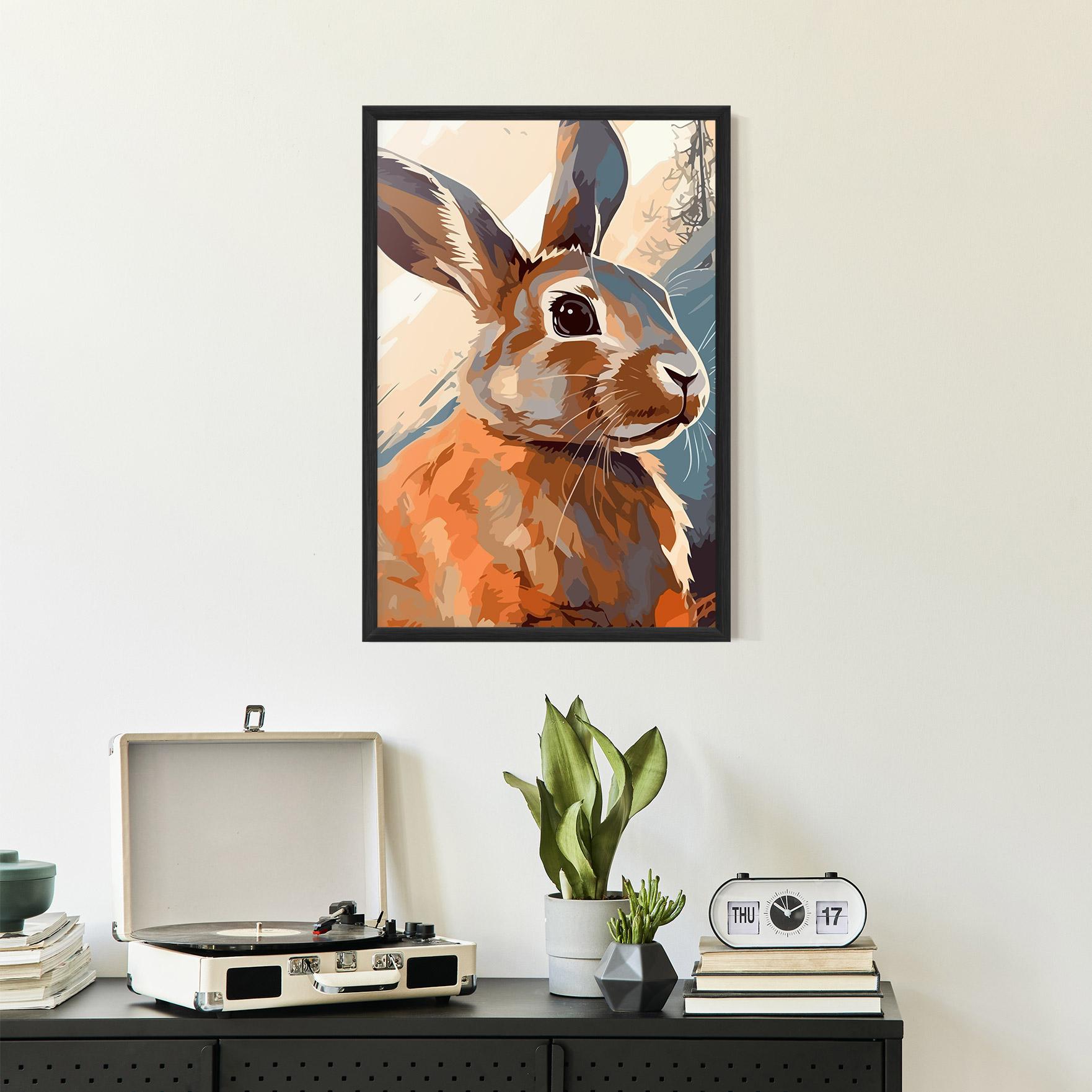 Poster Înrămat Anime Rabbit mockup 2