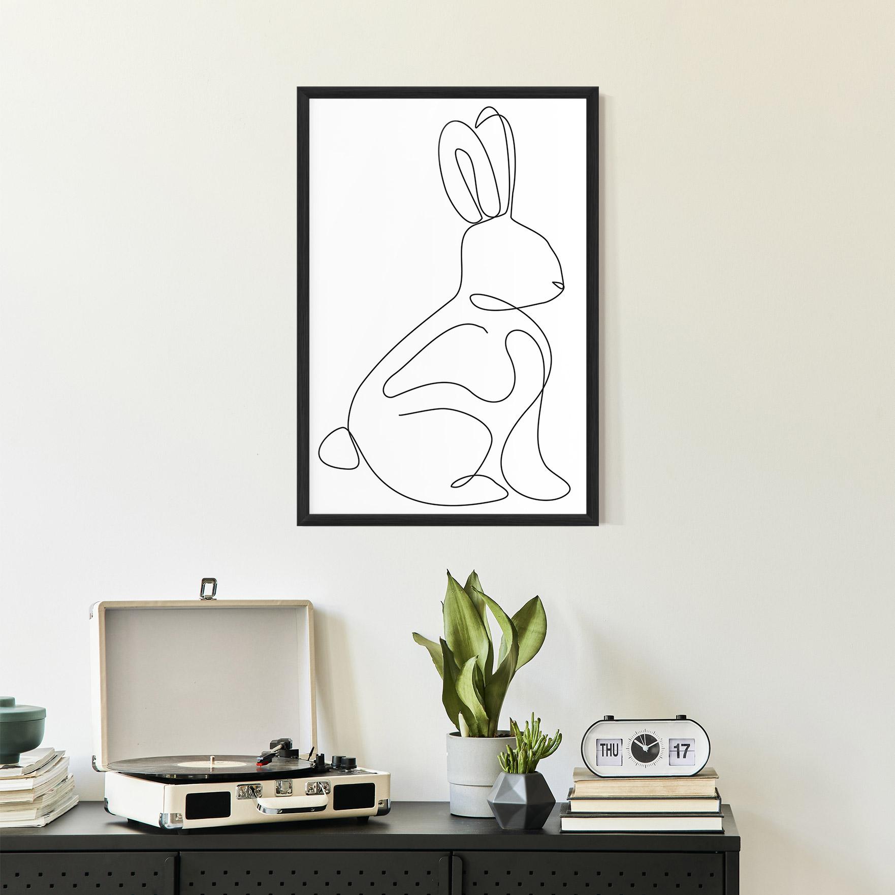 Poster Înrămat Cute Rabbit mockup 2