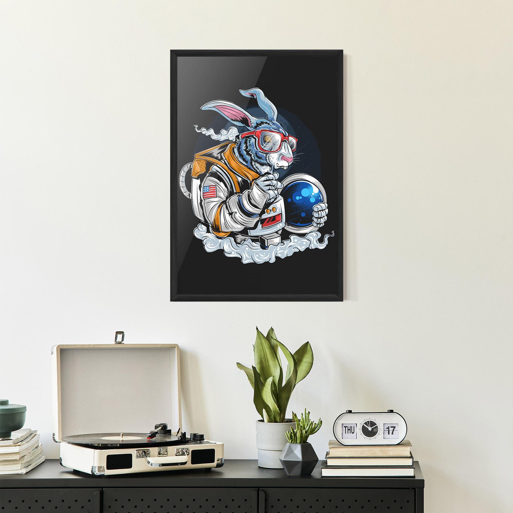 Poster Înrămat Moon Bunny mockup 2