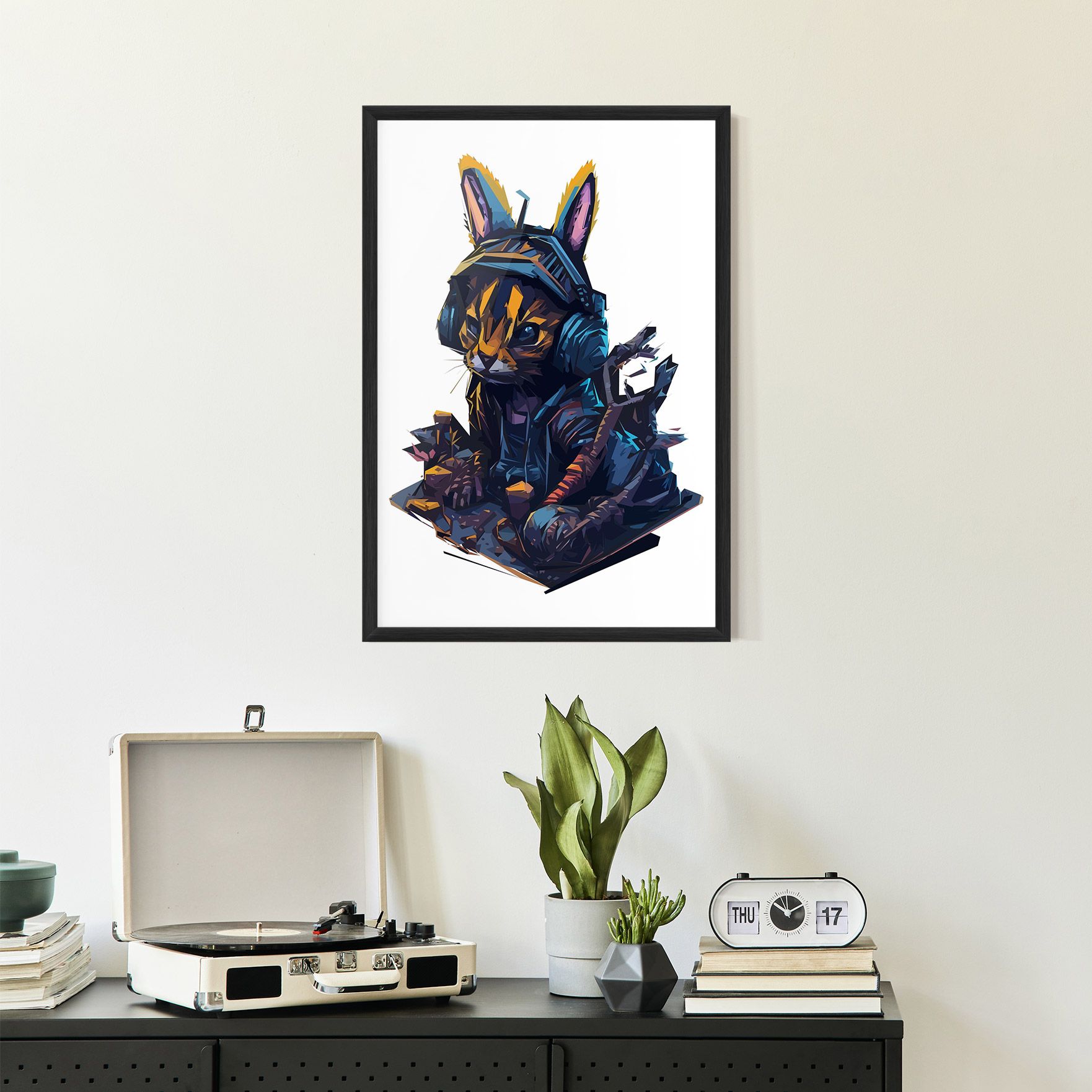 Orange Rabbit Headset mockup 2