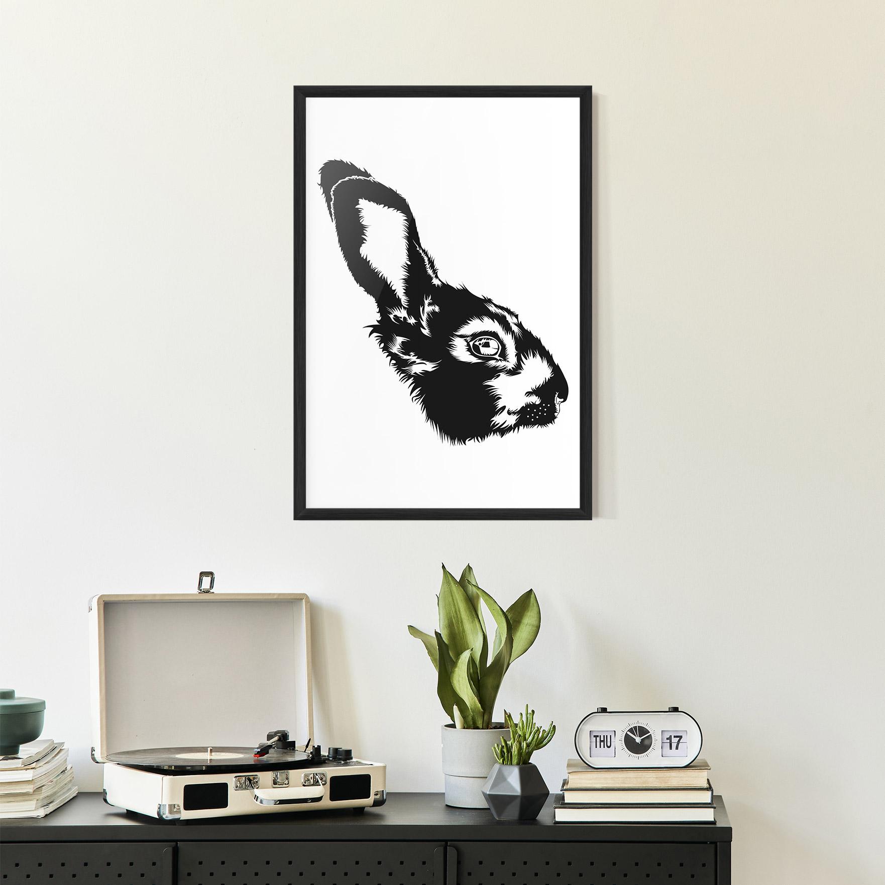 Poster Înrămat Rabbit Head mockup 2