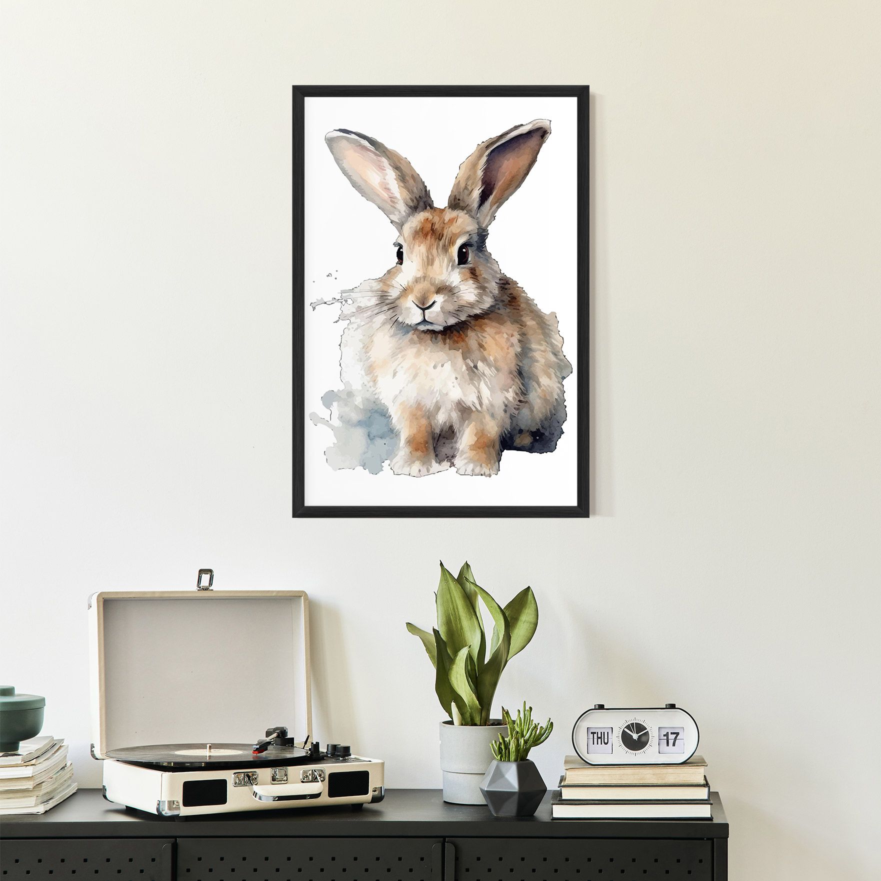 Watercolor Cute Bunny mockup 2