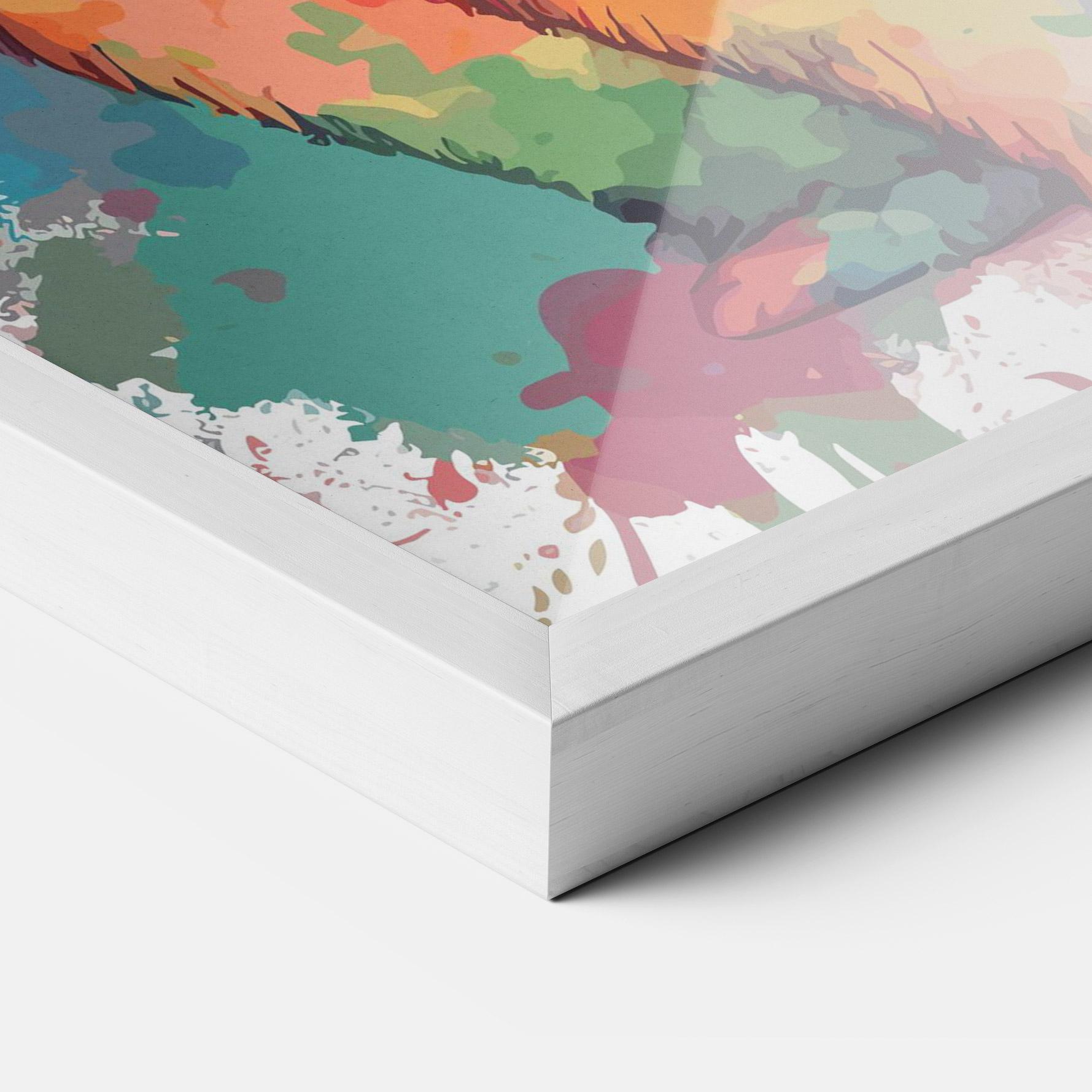 Poster Înrămat Brush Rabbit mockup 3