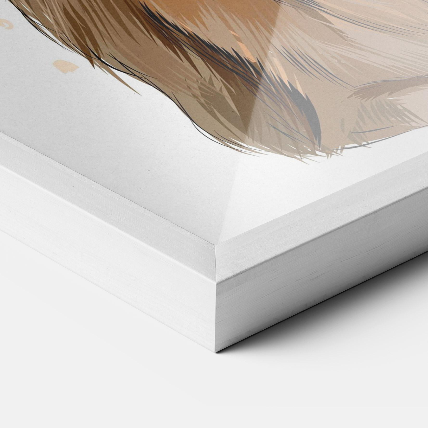 Poster Înrămat Painted Bunny mockup 3