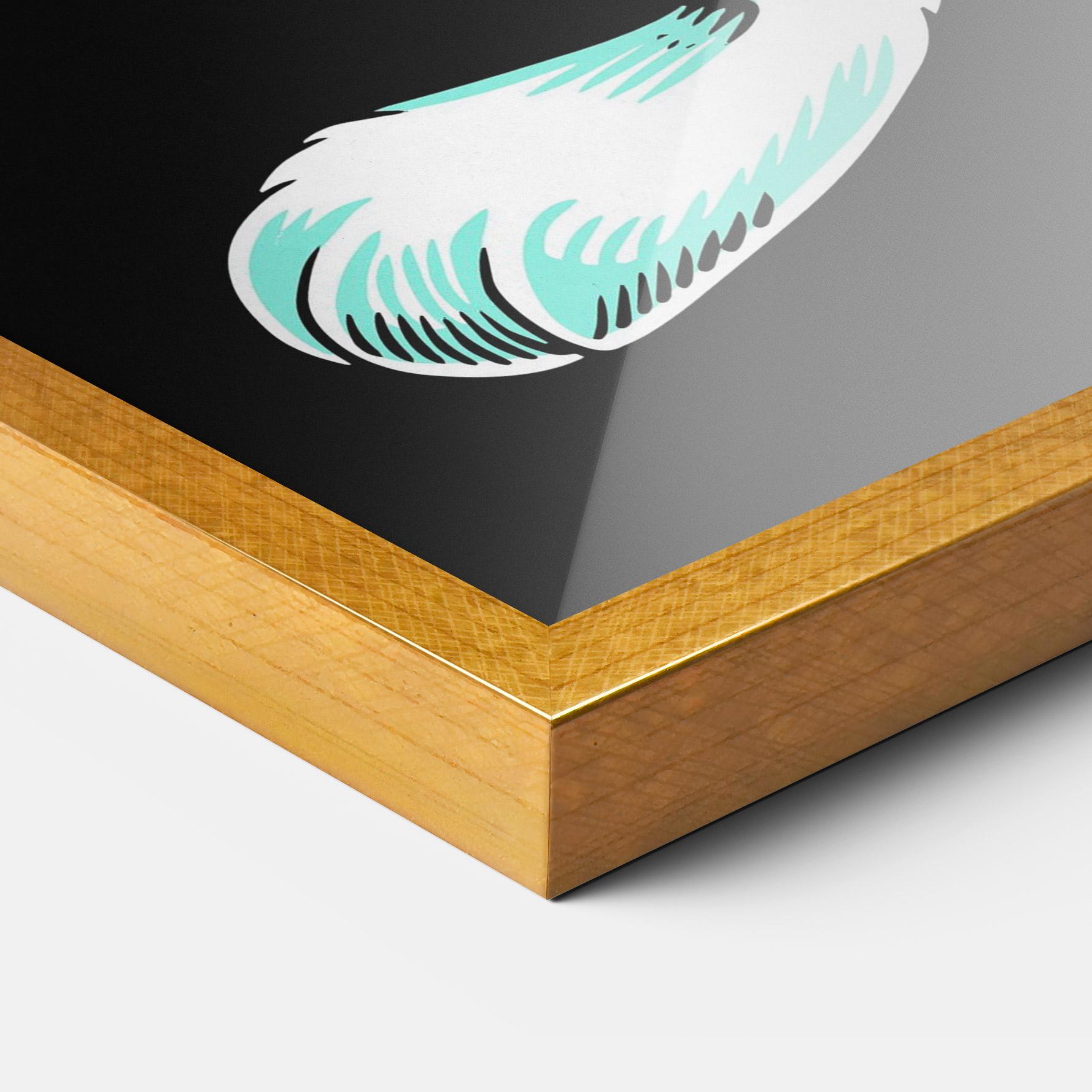 Poster Înrămat Angel Cool Bunny mockup 3