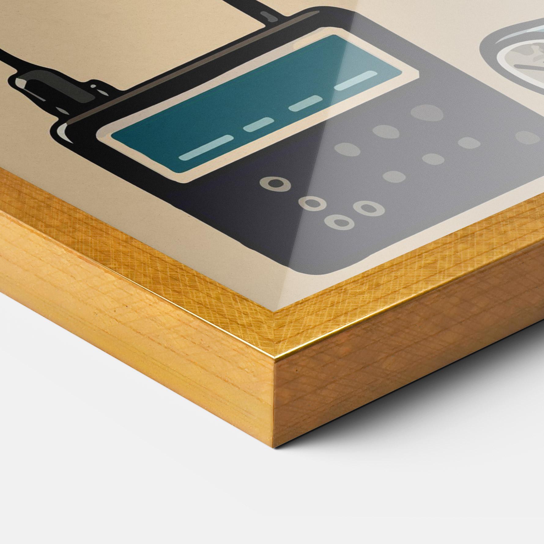 Poster Înrămat Blue Baby Bunny mockup 3