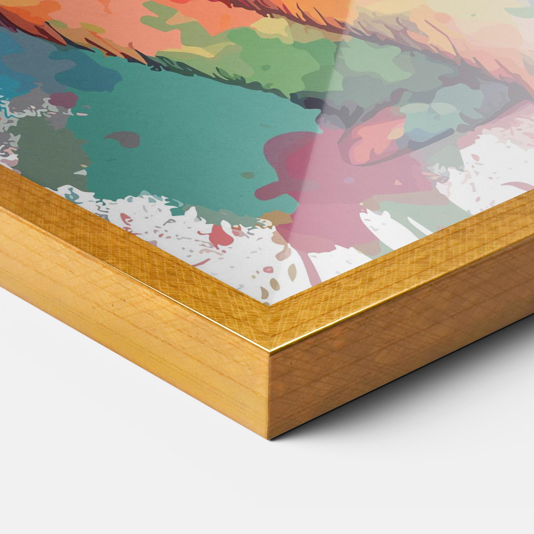 Poster Înrămat Brush Rabbit mockup 3