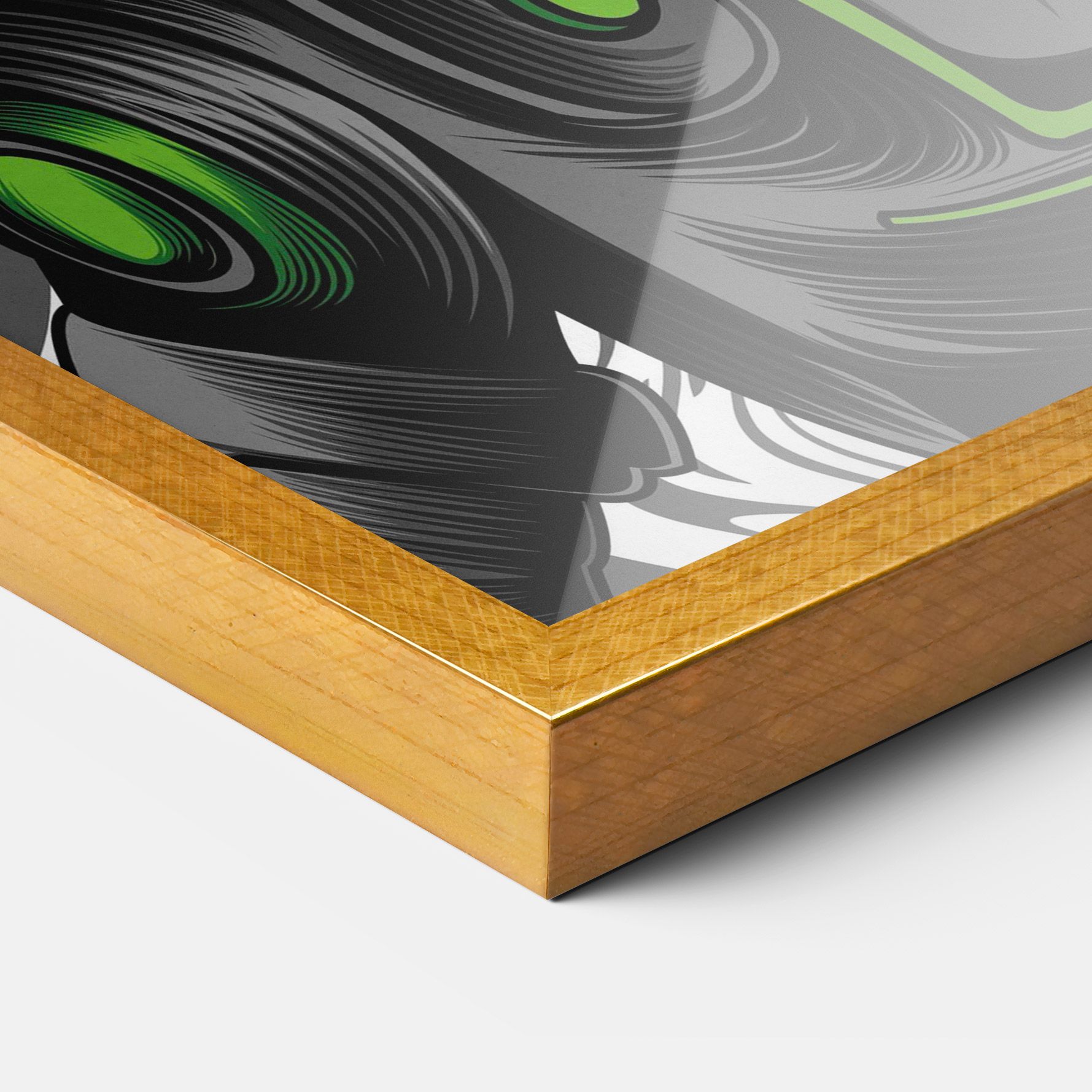 Cyborg Green Bunny mockup 3