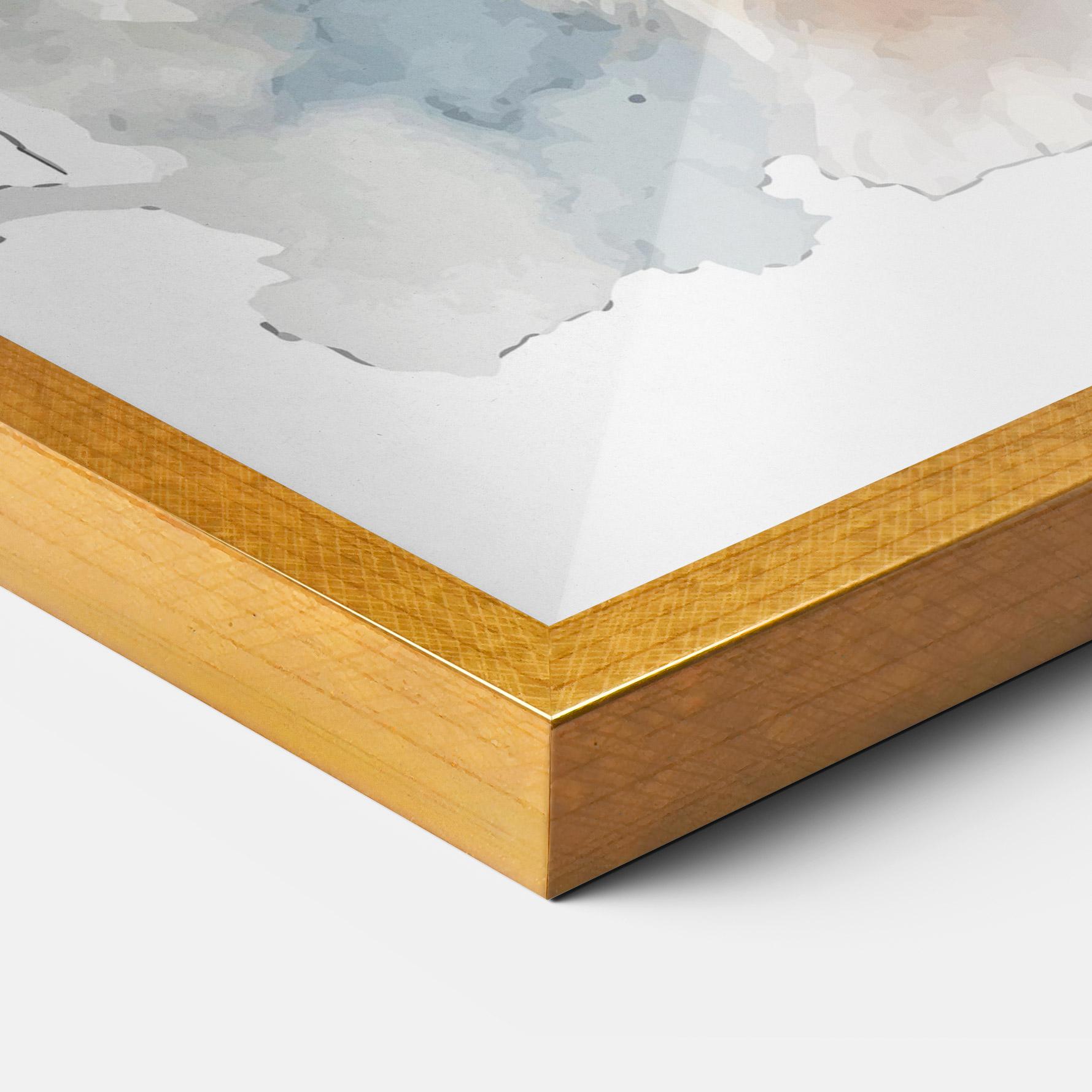 Poster Înrămat Watercolor Cute Bunny mockup 3