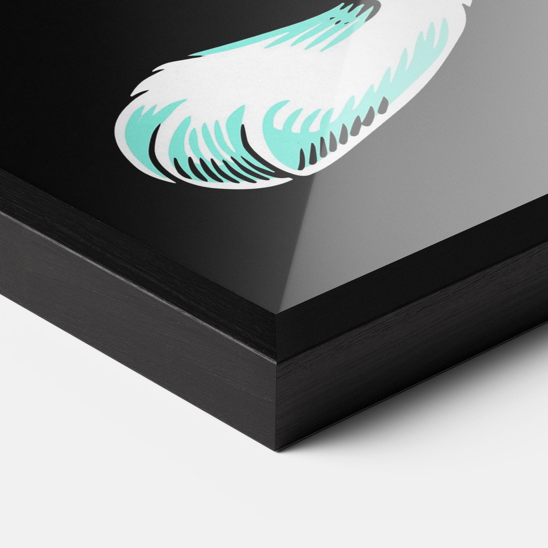 Poster Înrămat Angel Cool Bunny mockup 3