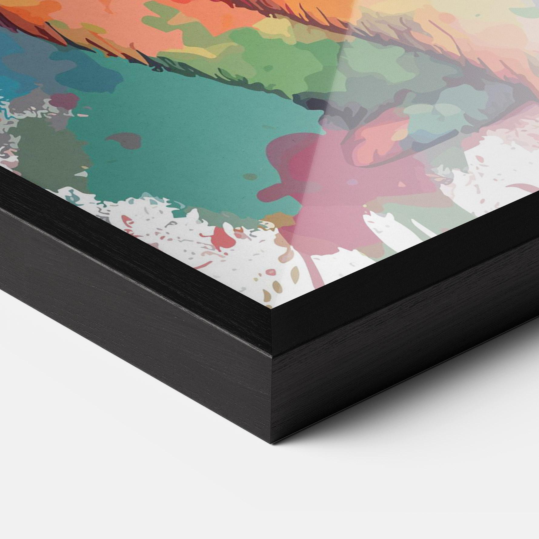 Poster Înrămat Brush Rabbit mockup 3