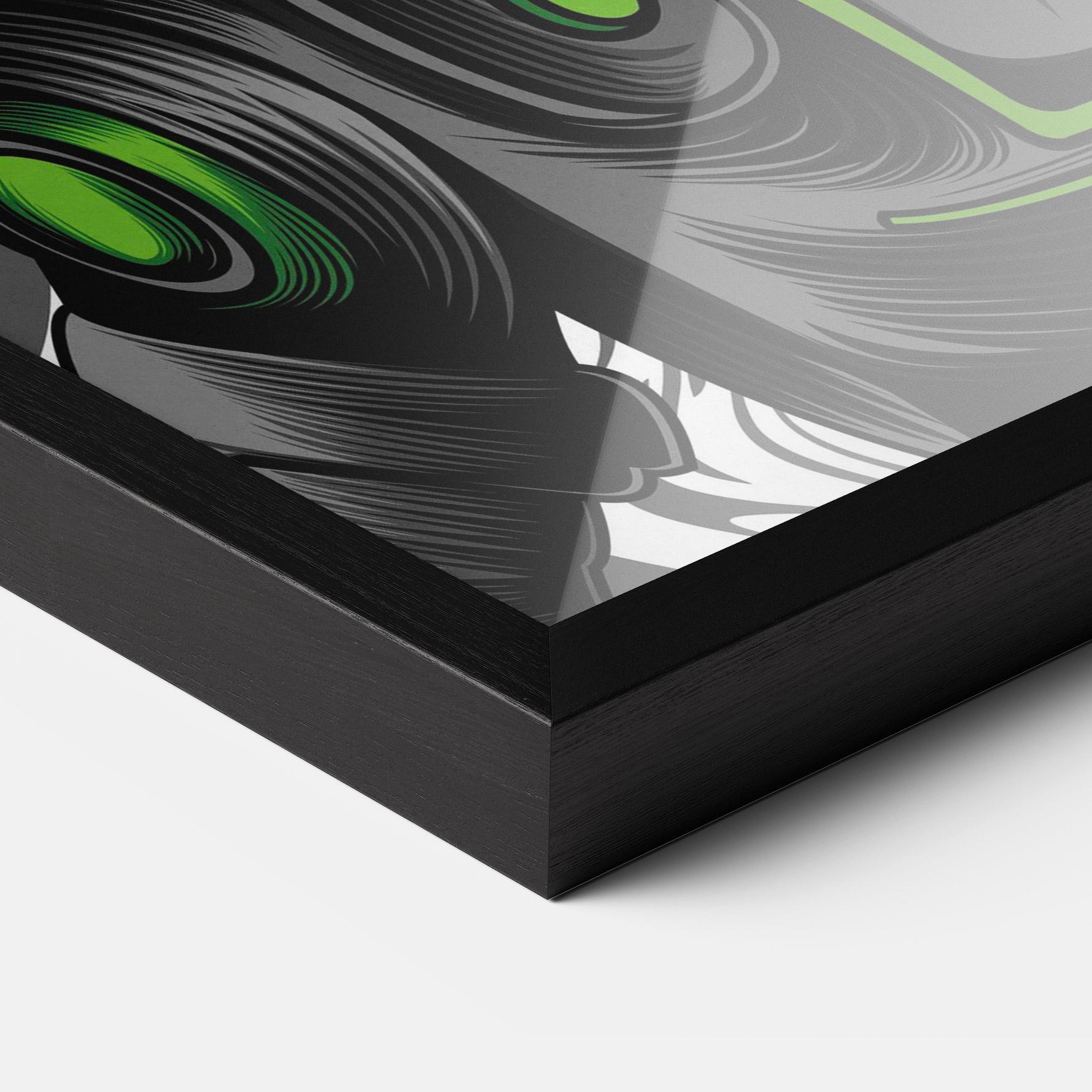 Poster Înrămat Cyborg Green Bunny mockup 3