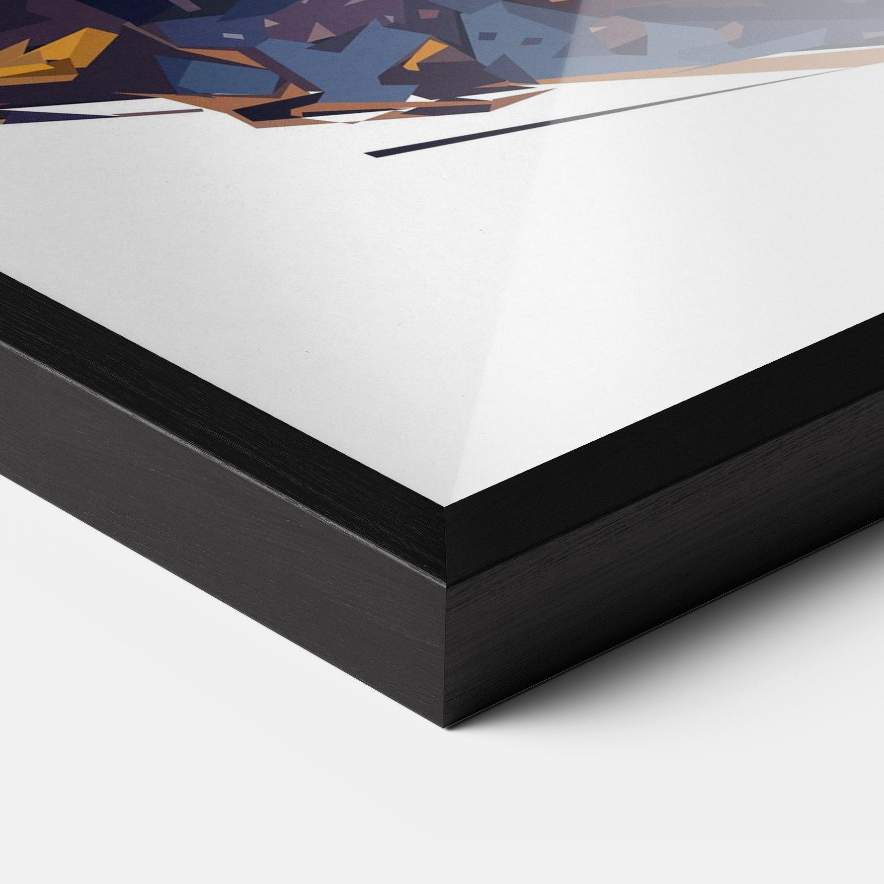 Poster Înrămat Orange Rabbit Headset mockup 3