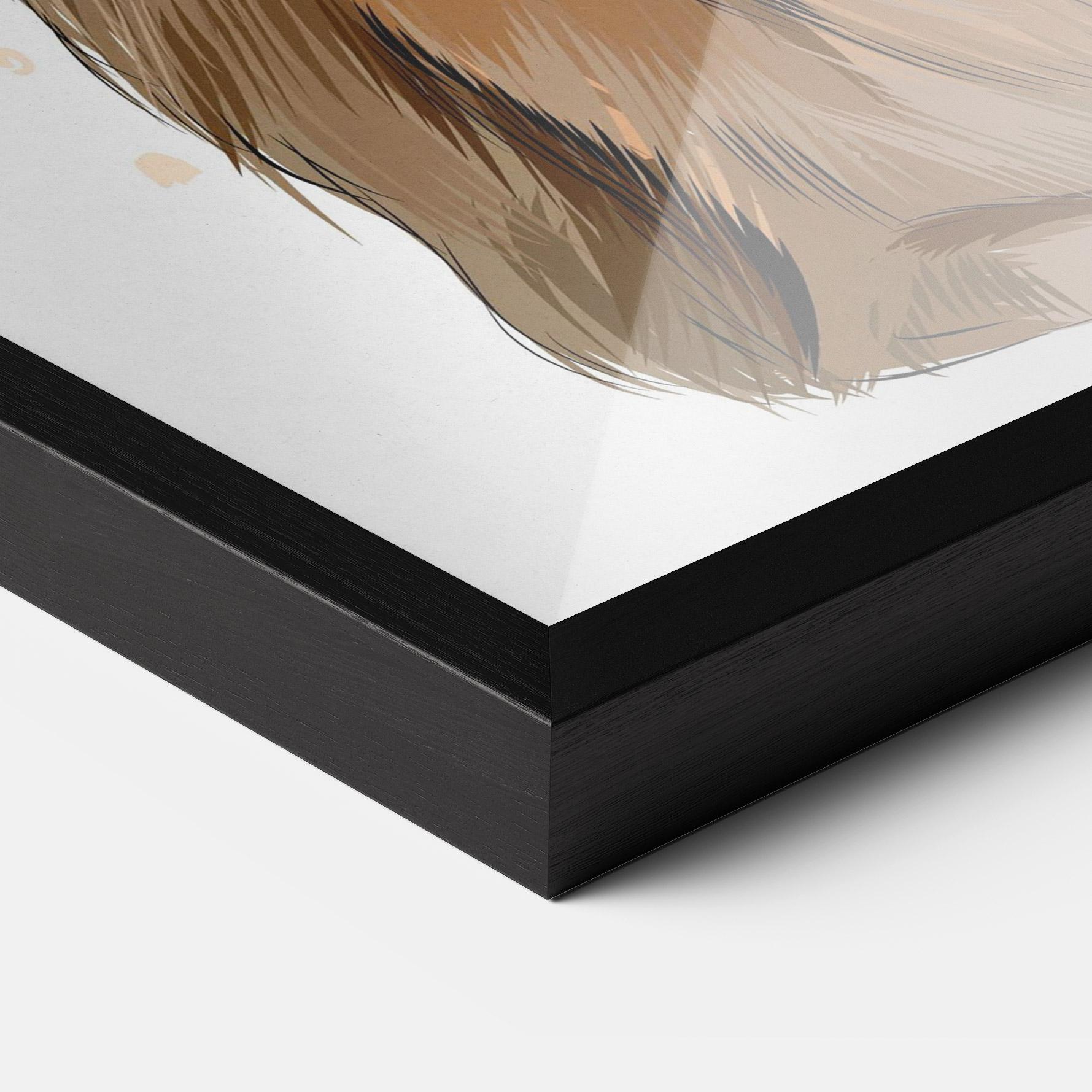 Poster Înrămat Painted Bunny mockup 3