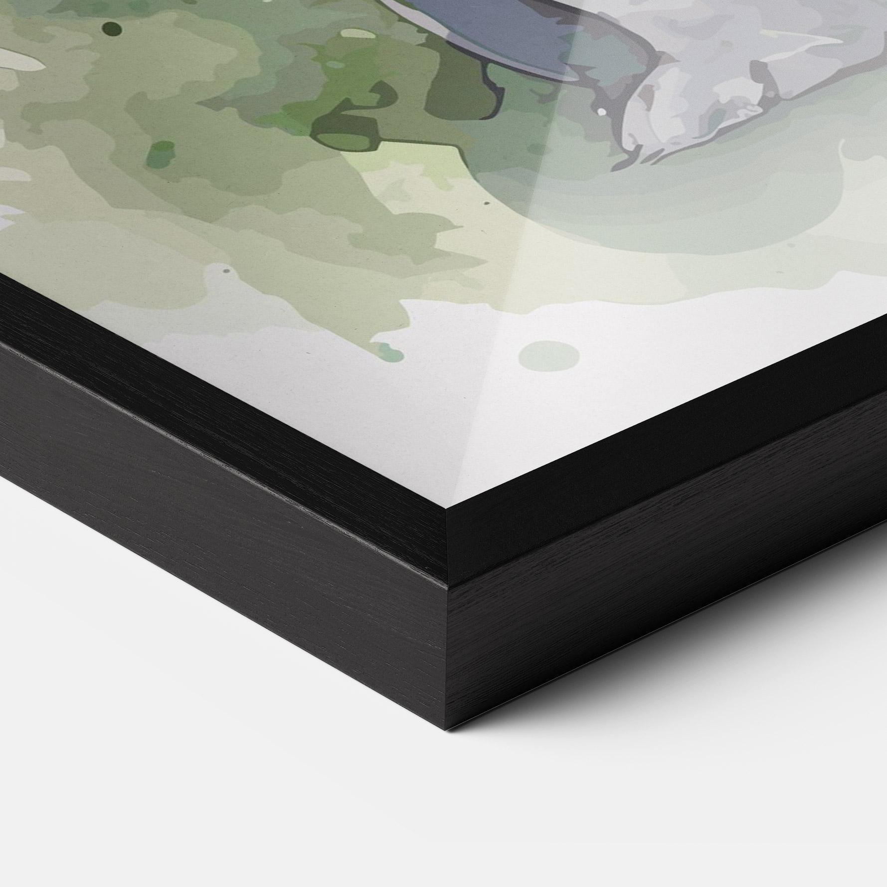 Poster Înrămat Pretty Bunny Art mockup 3