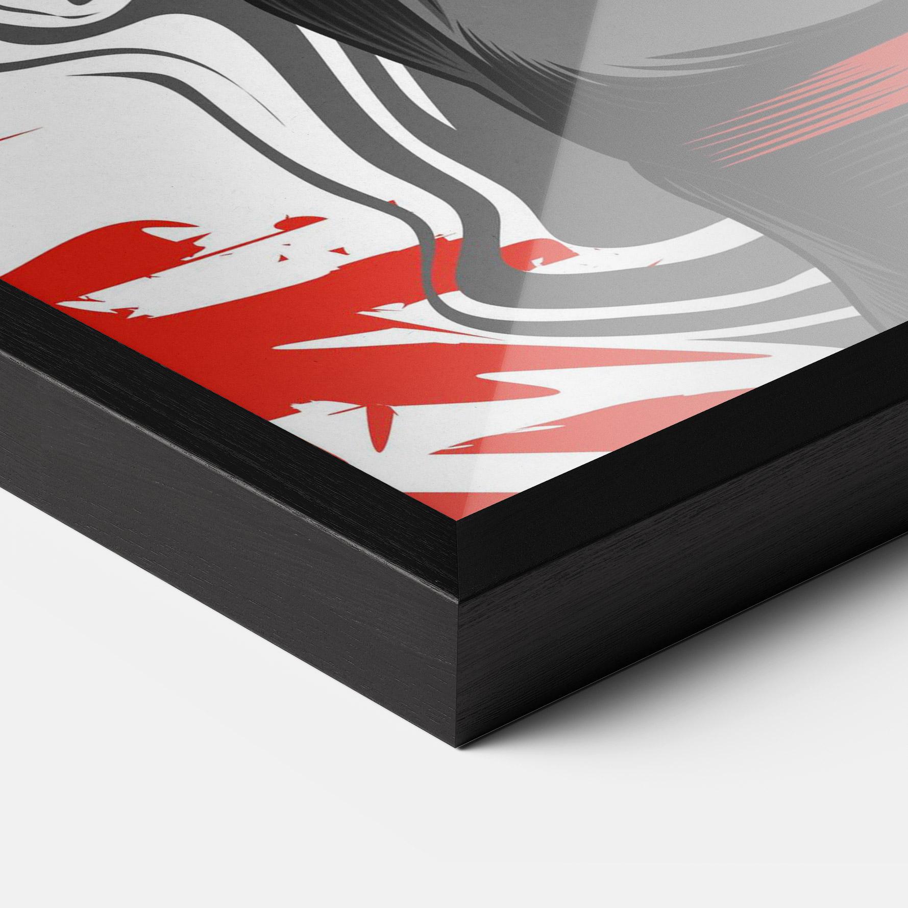 Poster Înrămat Red Robot Bunny mockup 3