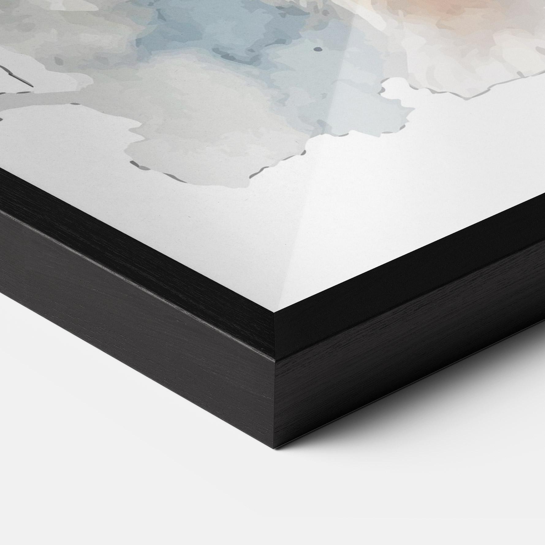 Poster Înrămat Watercolor Cute Bunny mockup 3