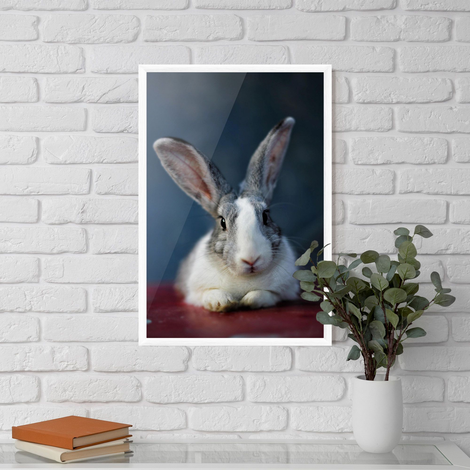 Cute Grey Bunny mockup 5