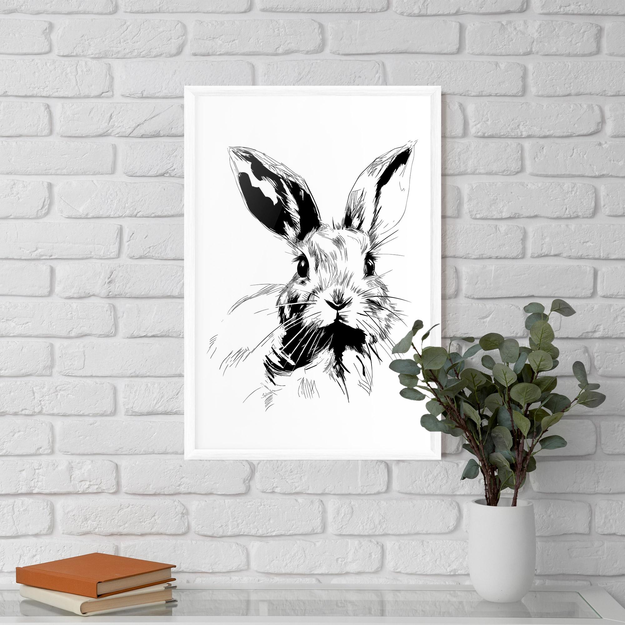 Poster Înrămat Rabbit Looking mockup 5