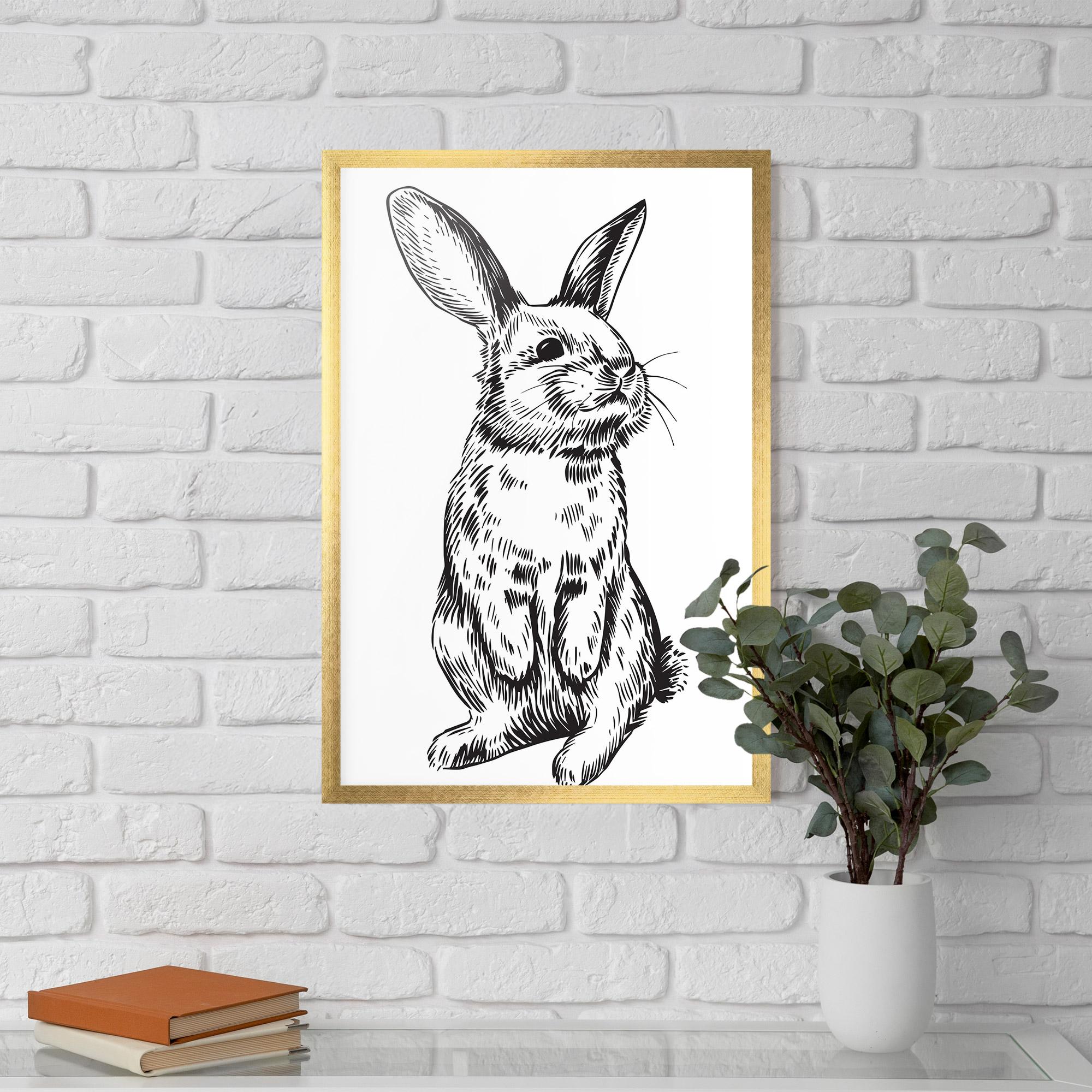 Poster Înrămat Cute Bunny mockup 5