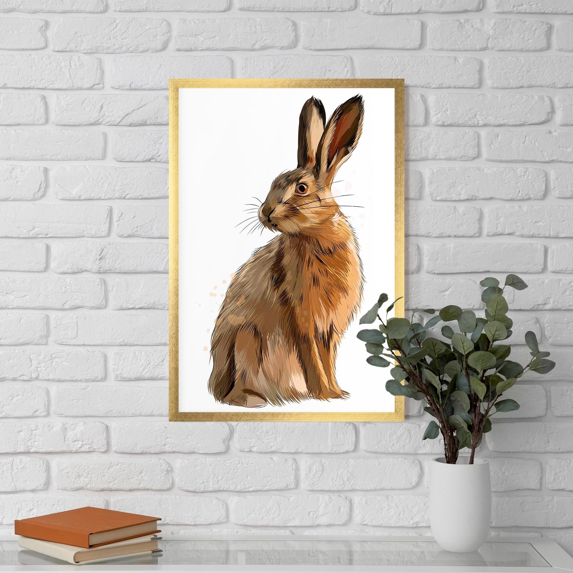 Poster Înrămat Painted Bunny mockup 5