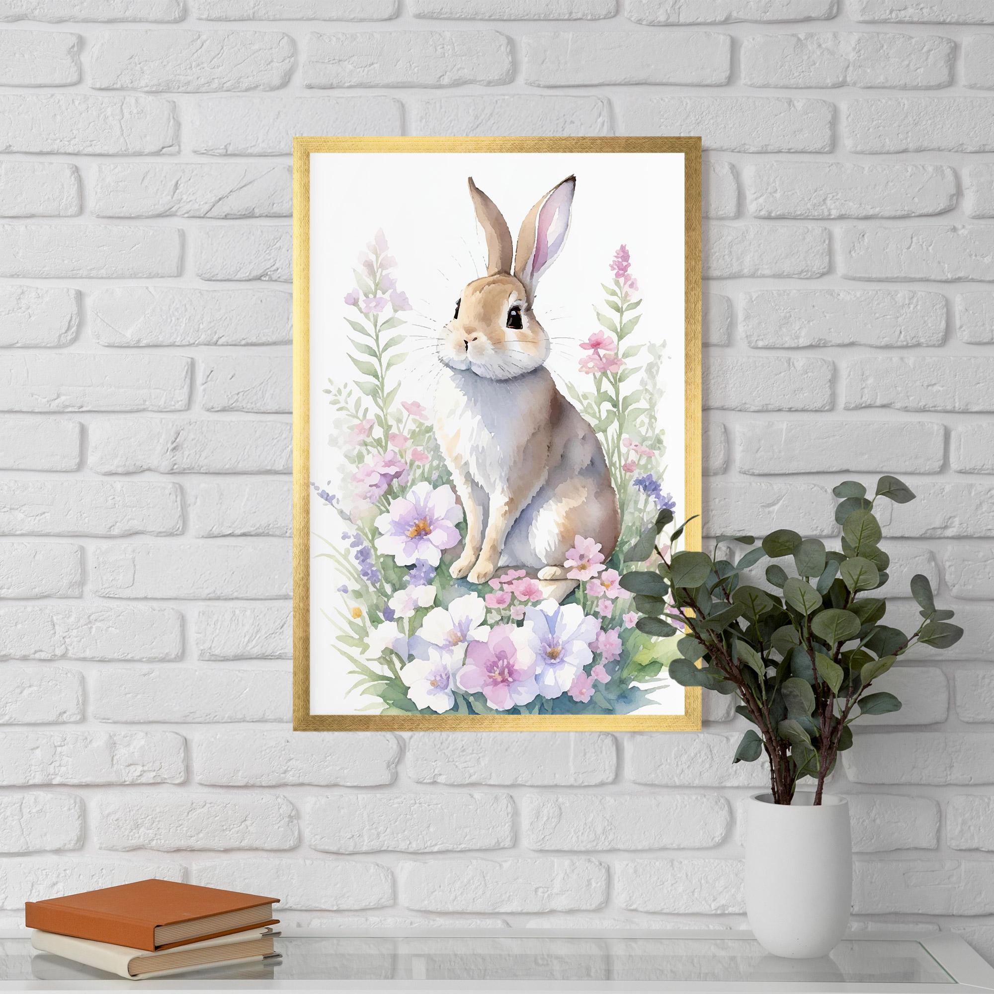 Poster Înrămat Pretty Cute Bunny mockup 5