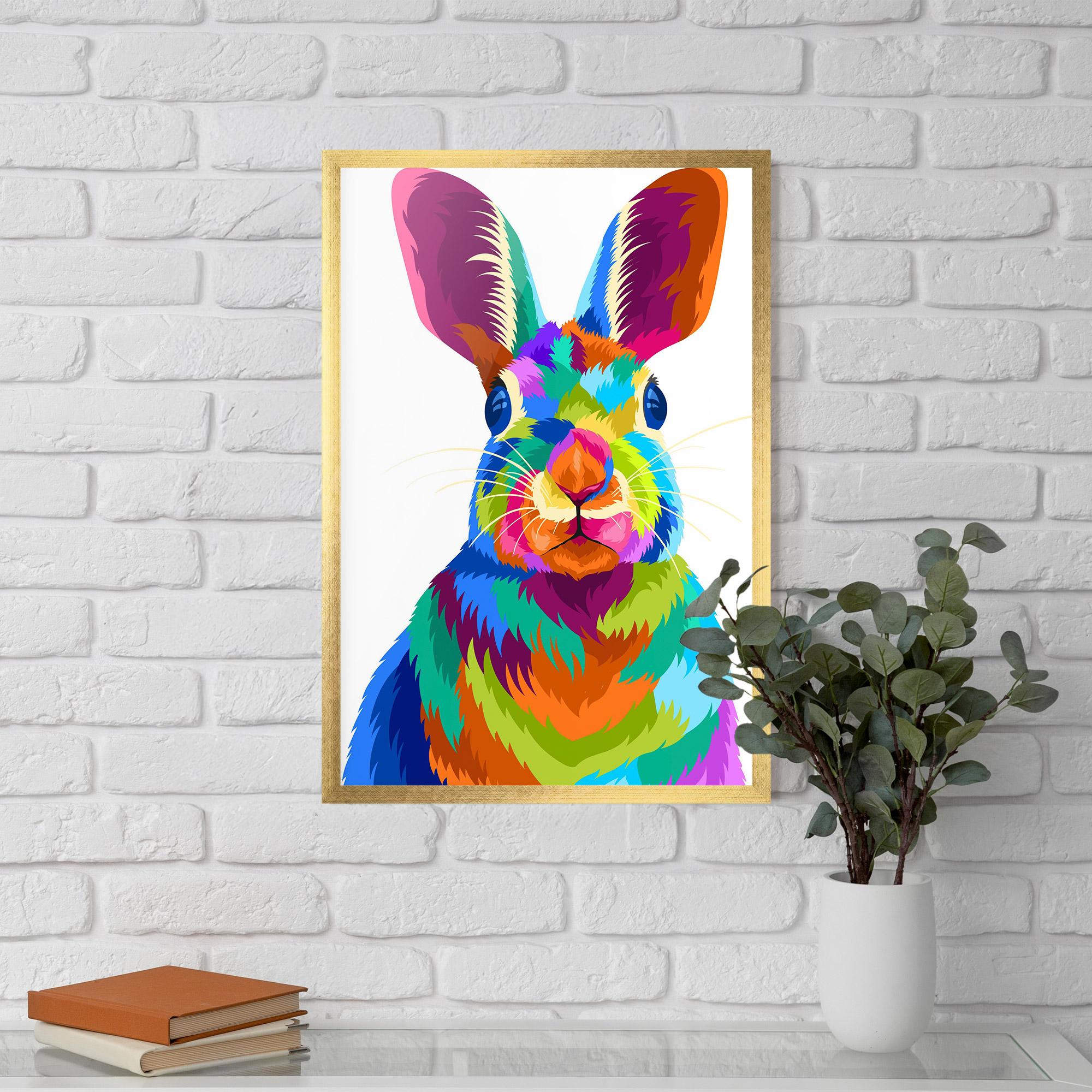 Poster Înrămat Rabbit Art Style mockup 5
