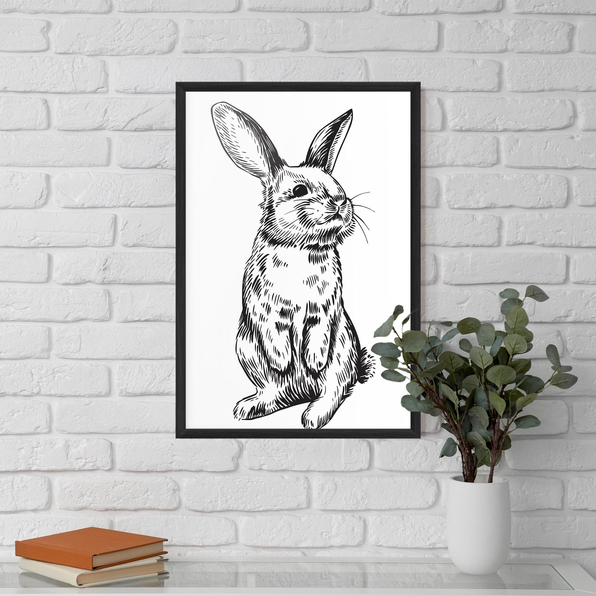 Poster Înrămat Cute Bunny mockup 5