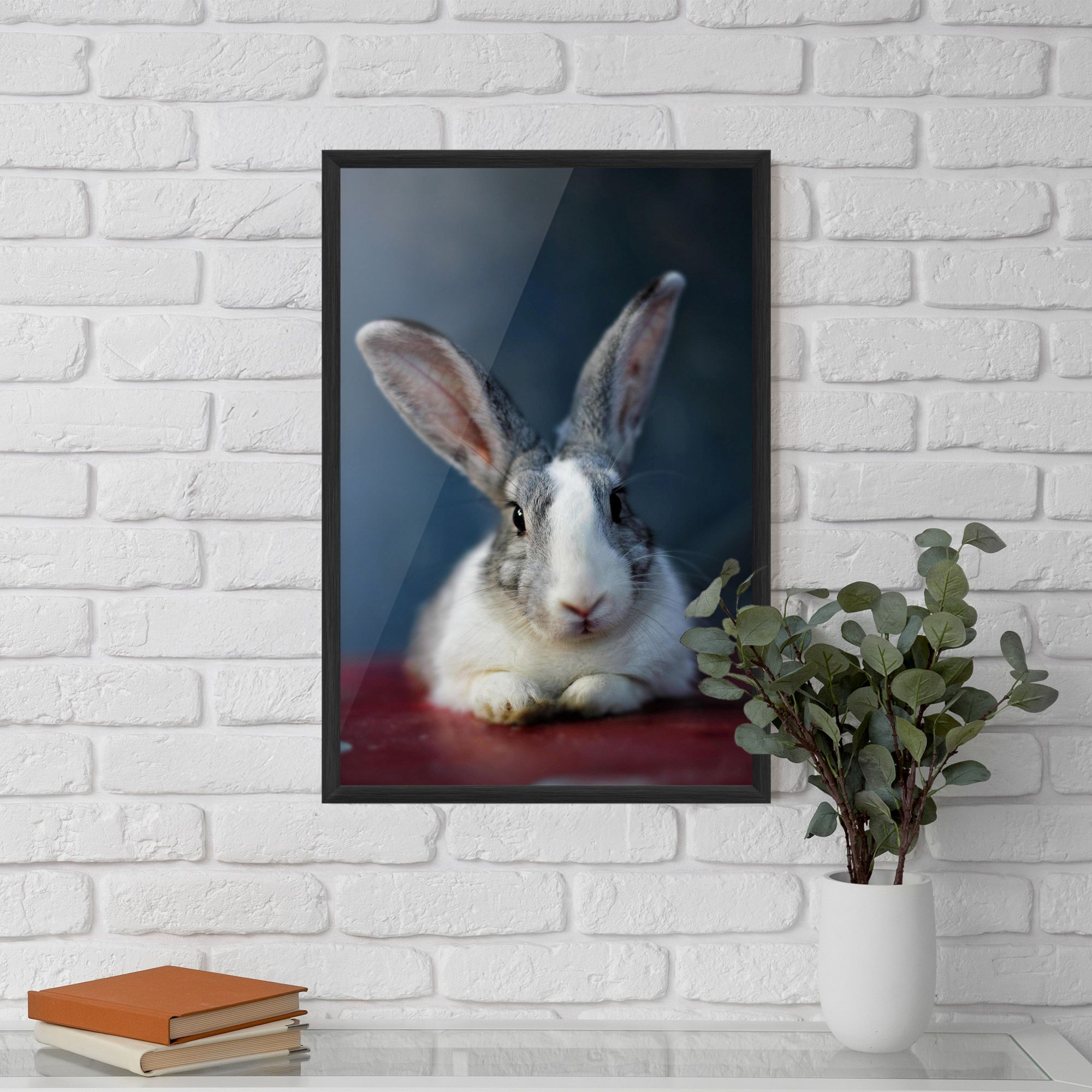 Cute Grey Bunny mockup 5