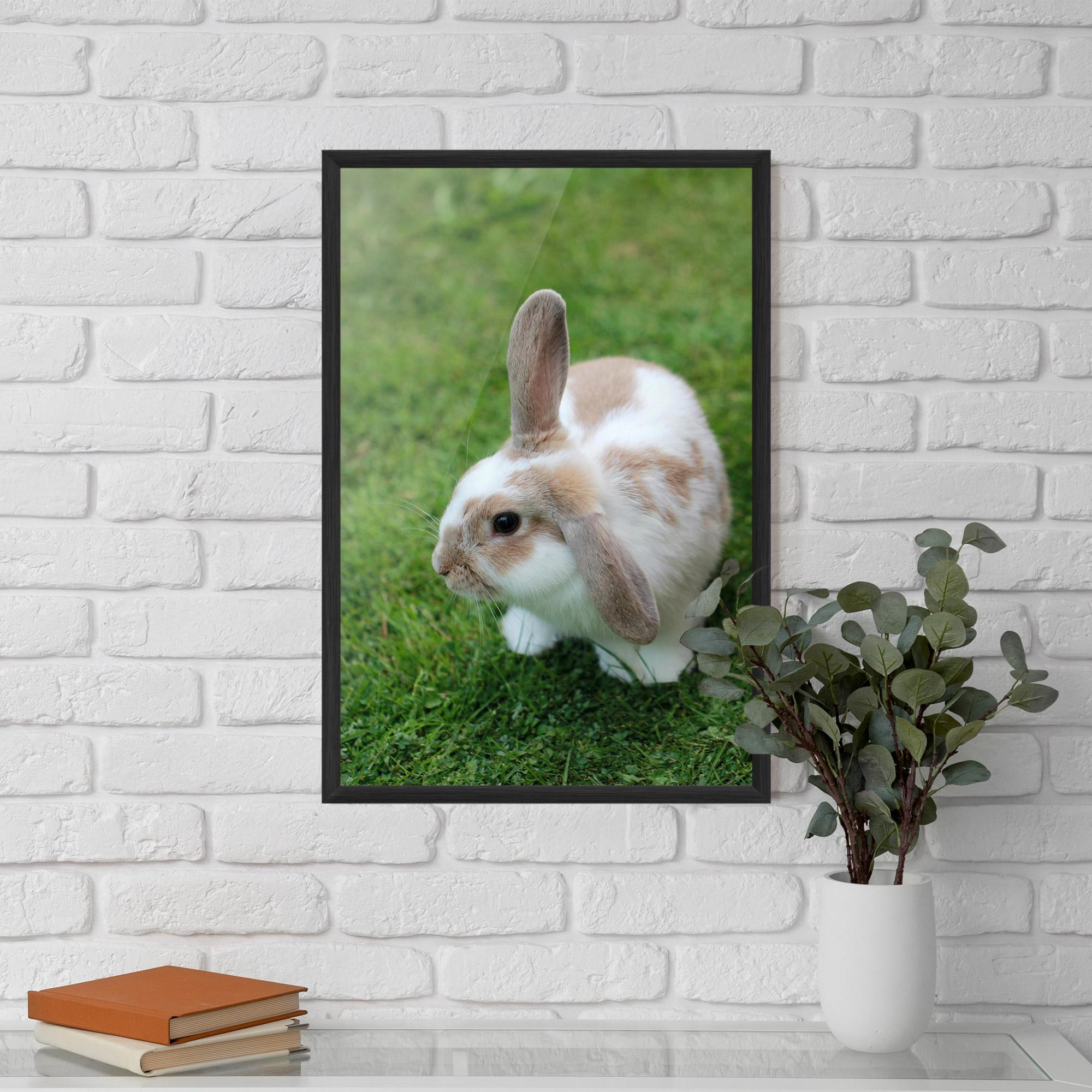 Poster Înrămat Light Orange Bunny mockup 5