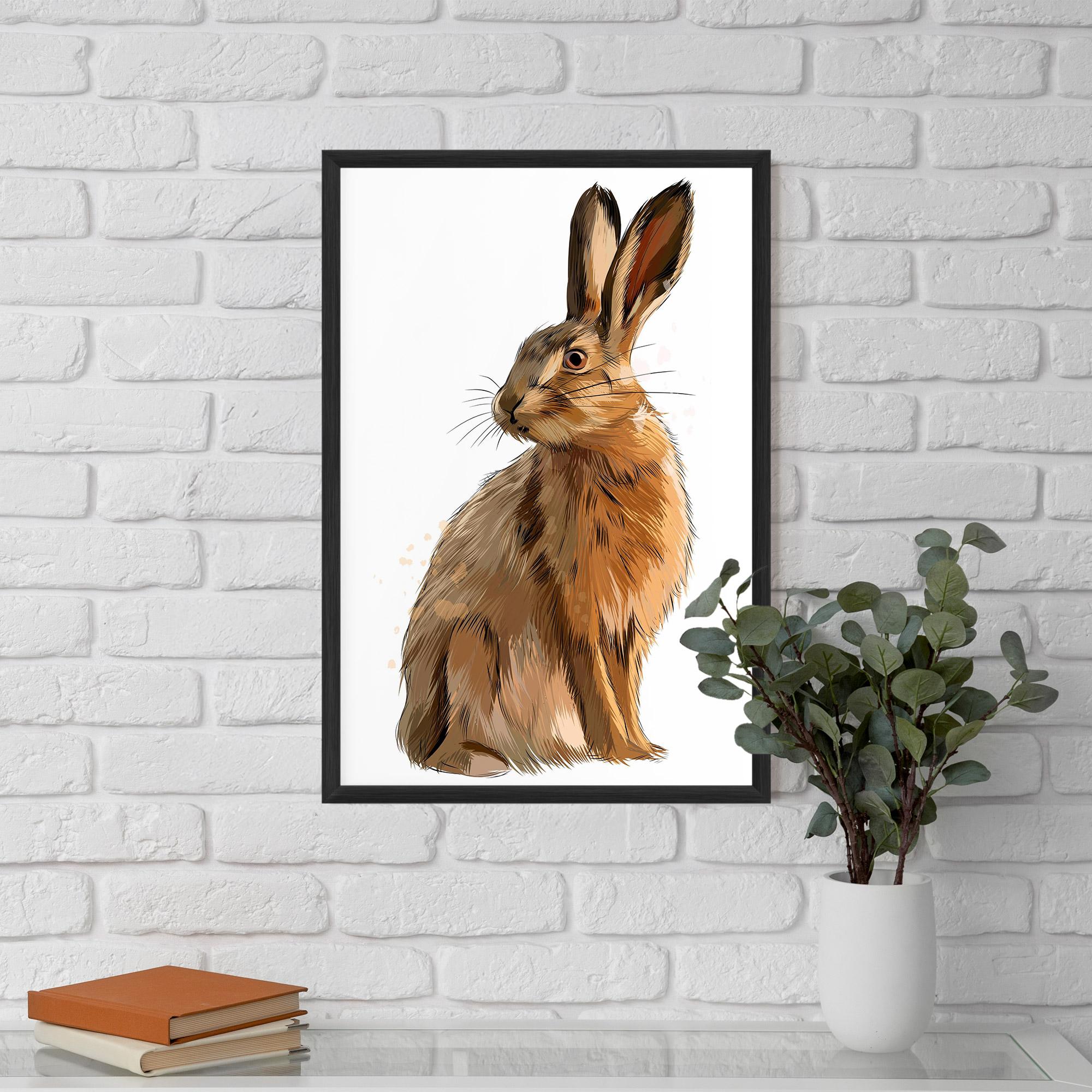 Poster Înrămat Painted Bunny mockup 5