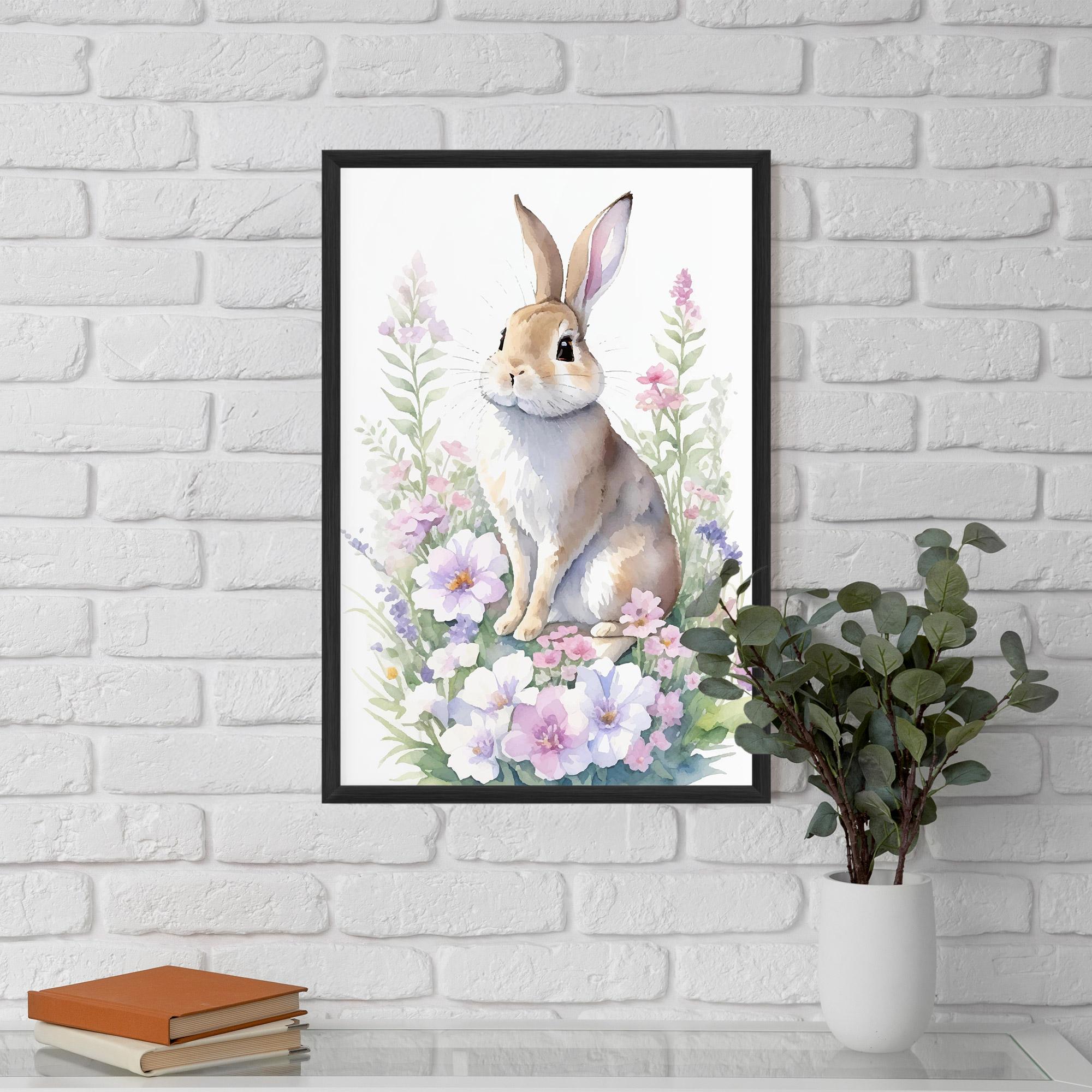 Poster Înrămat Pretty Cute Bunny mockup 5